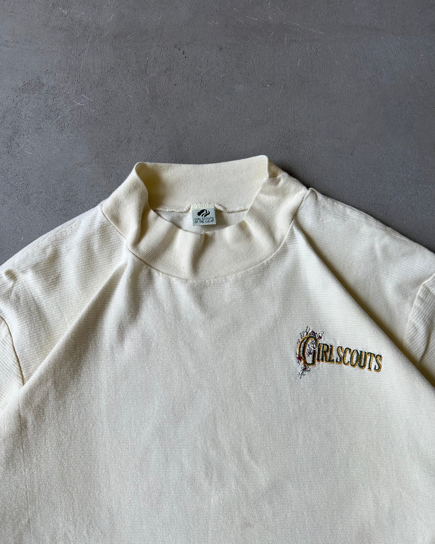 1990s - Light Yellow Girl Scouts Longsleeve - XL