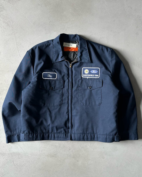1980s - Navy Ford Work Jacket - XL