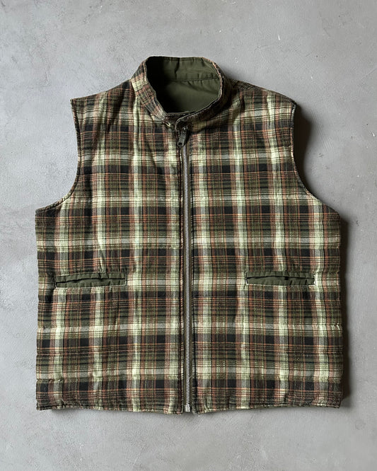 1980s - Green/Orange Reversible Vest - M/L