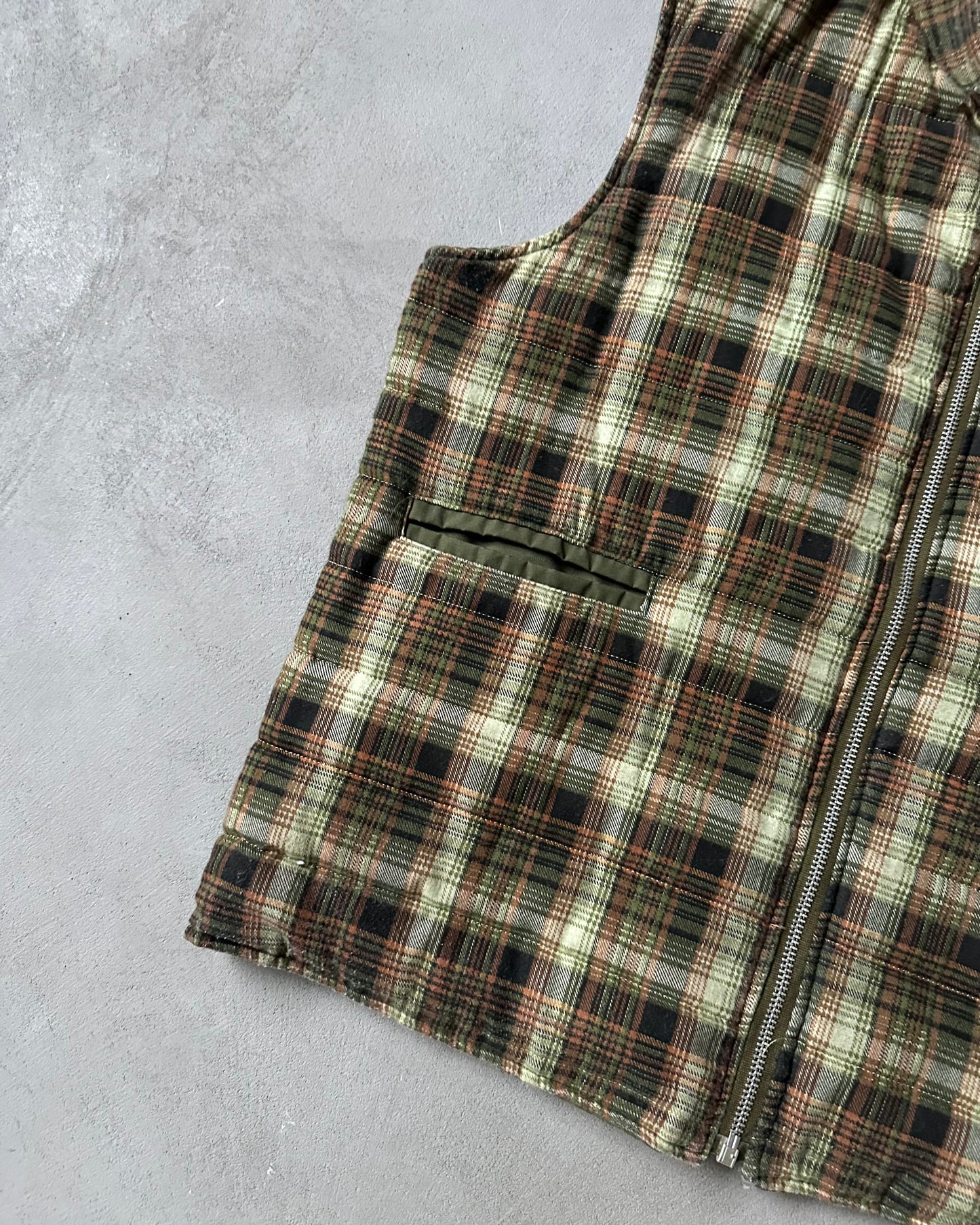 1980s - Green/Orange Reversible Vest - M/L