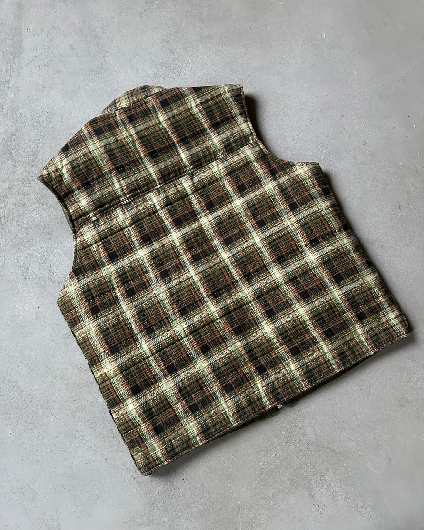 1980s - Green/Orange Reversible Vest - M/L