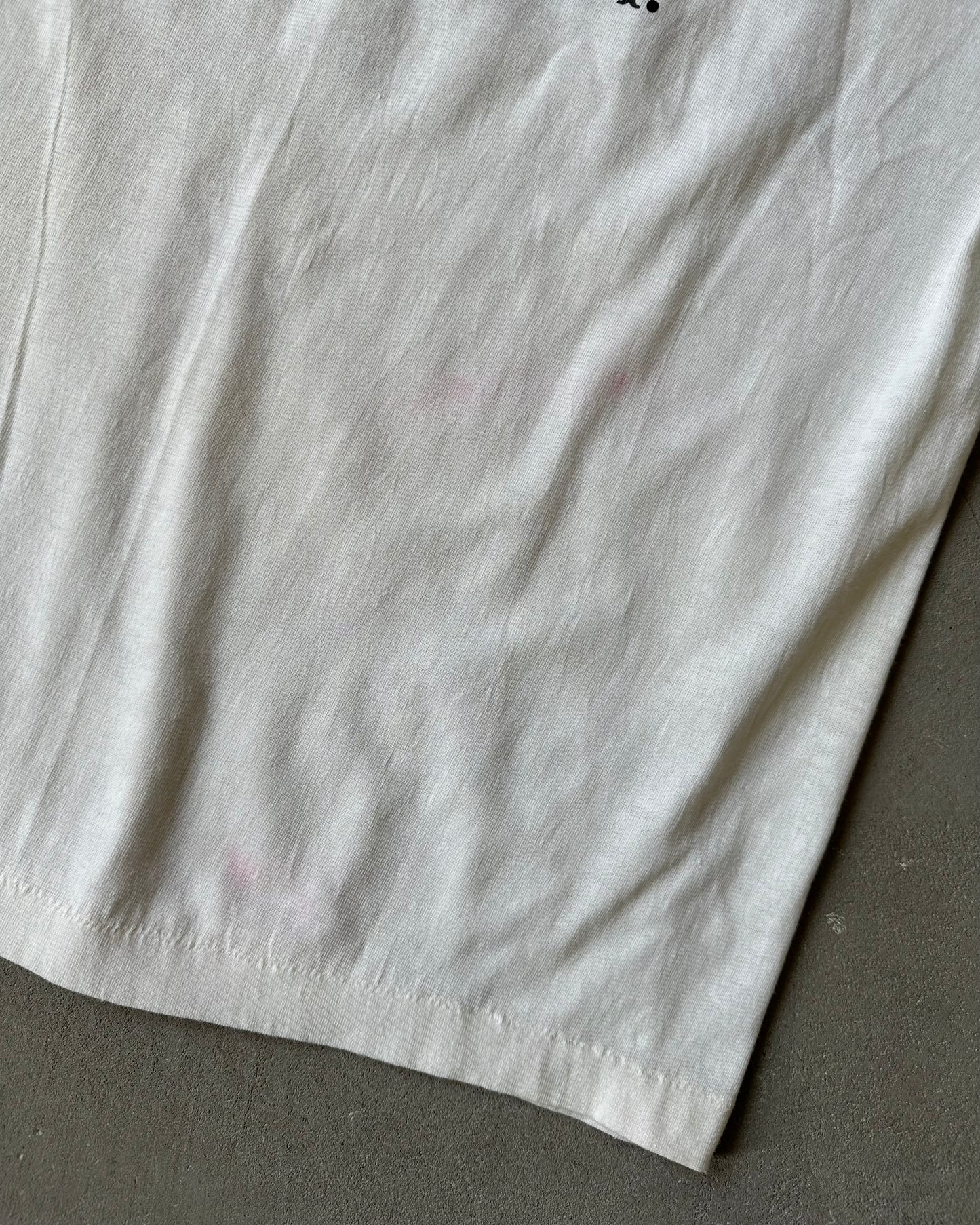 1980s - White/Red Boat Float Ringer T-Shirt - M/L