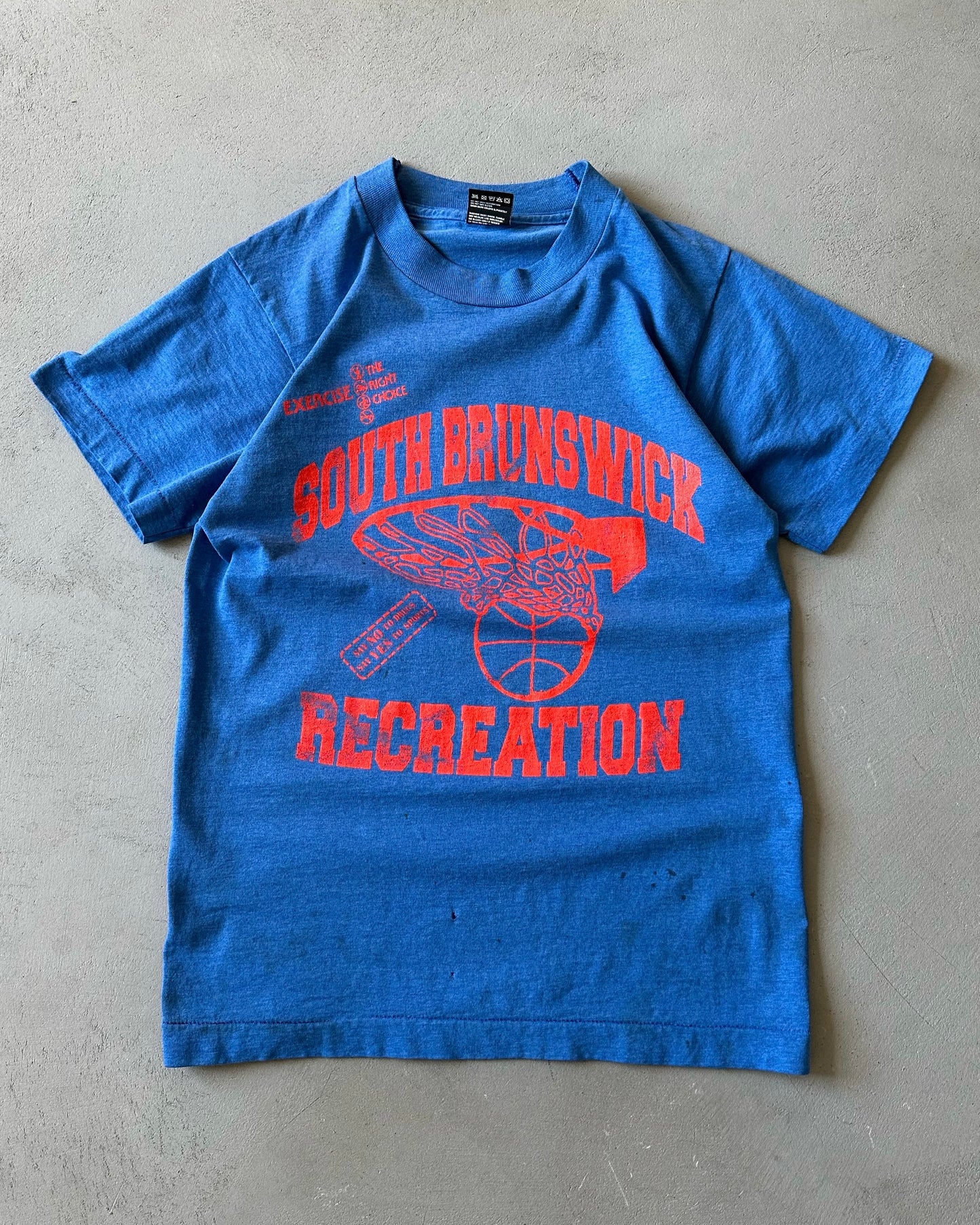 1990s - Blue/Red "South Brunswick" T-Shirt - XS