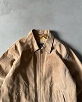 1990s - Beige Suede Leather Jacket - XL