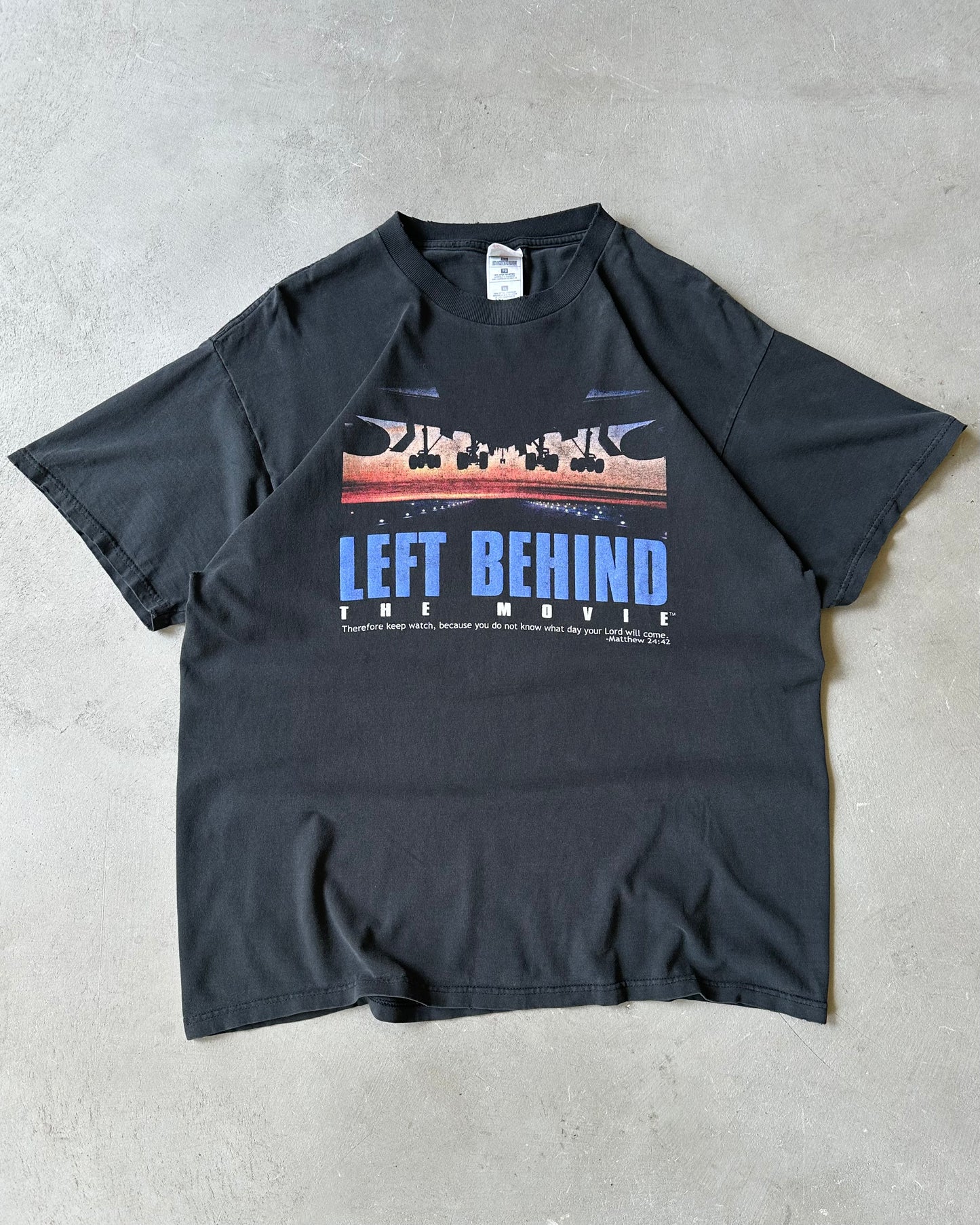 1990s - Distressed Black Left Behind - XL