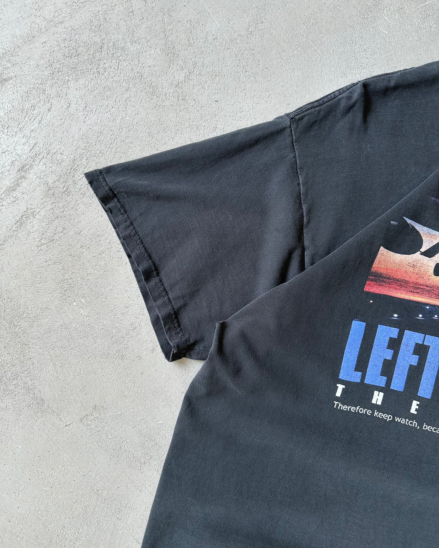 1990s - Distressed Black Left Behind - XL