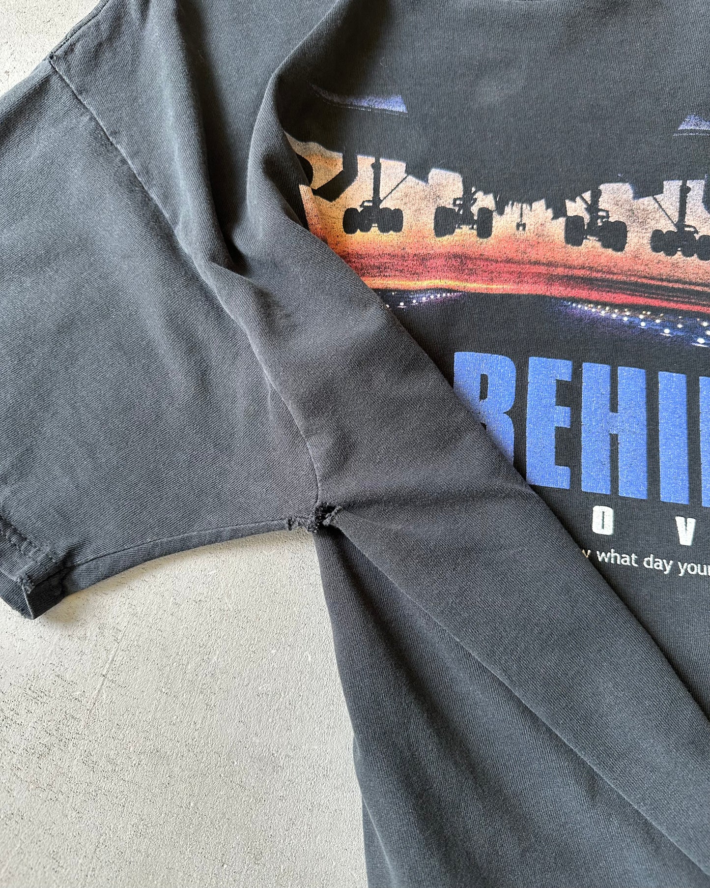 1990s - Distressed Black Left Behind - XL