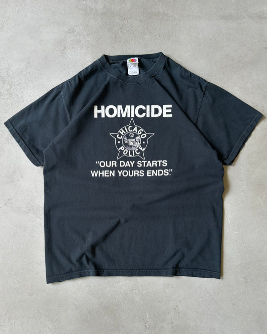 2000s - Black Homicide T-Shirt - L