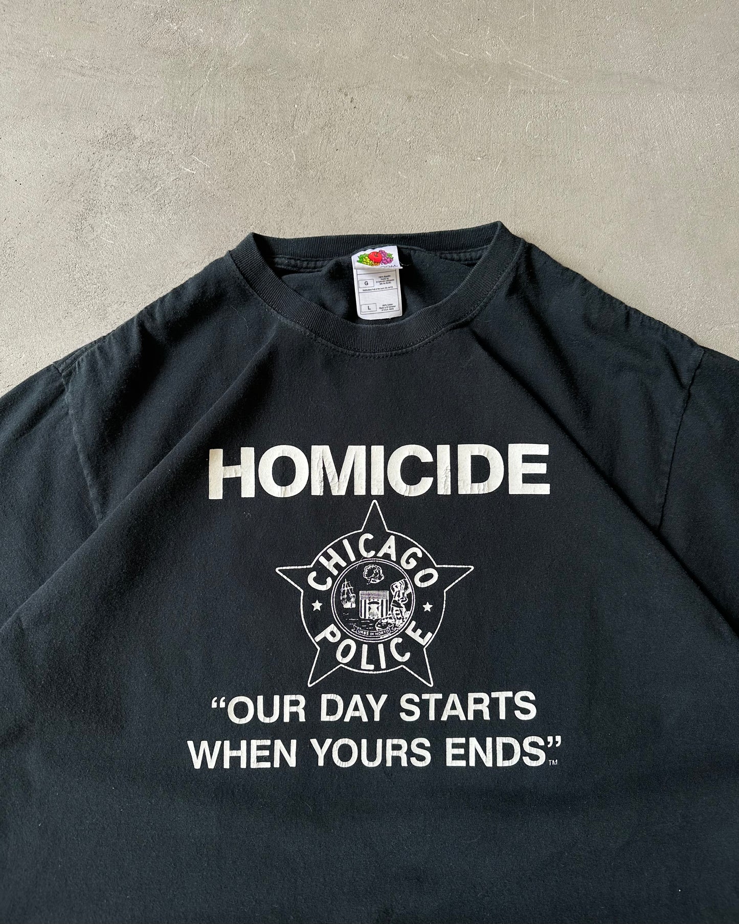 2000s - Black Homicide T-Shirt - L