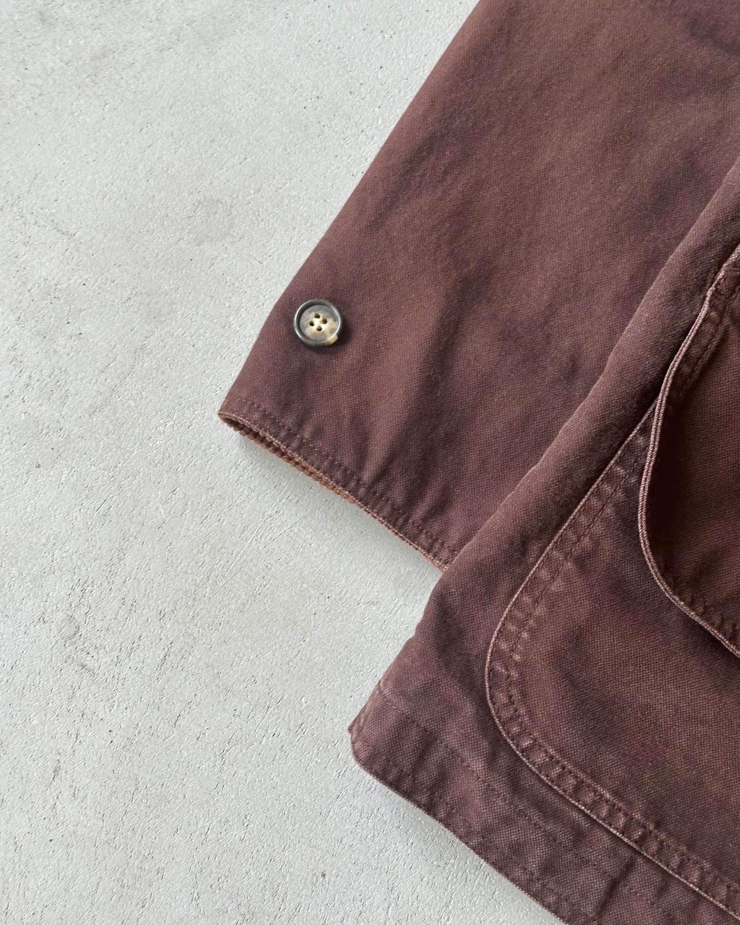 1990s - Brown Lands' End Chore Coat - L