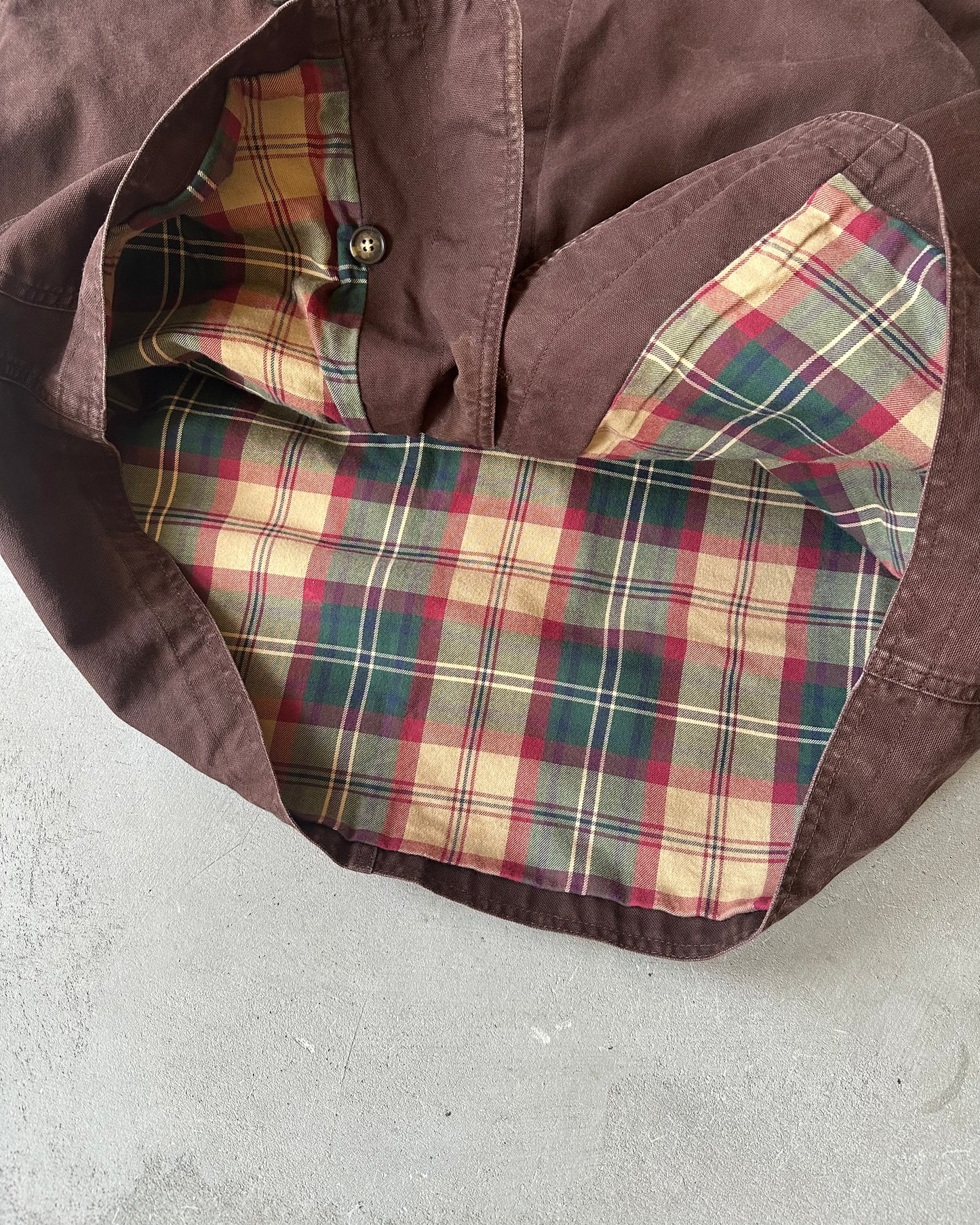 1990s - Brown Lands' End Chore Coat - L