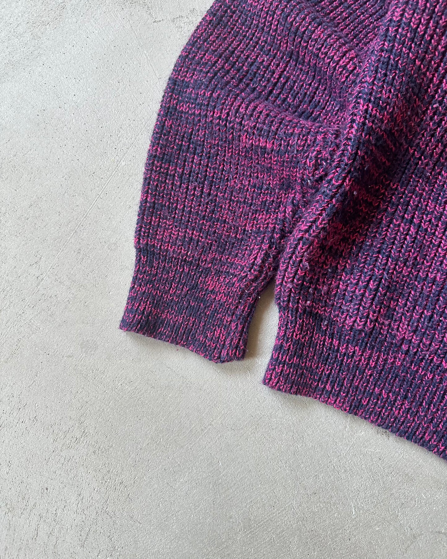 1990s - Pink/Navy Wrangler Ribbed Sweater - S/M