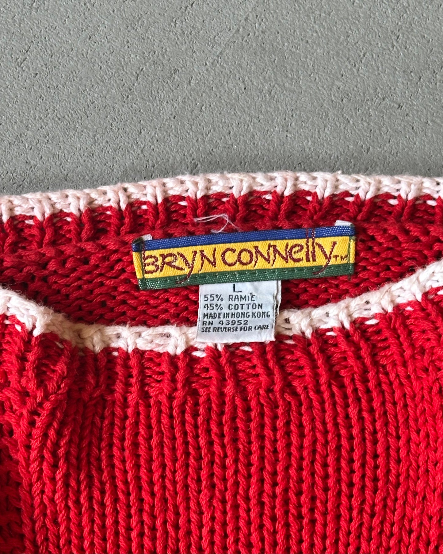 1990s - Red Nautical Sweater - (W)L