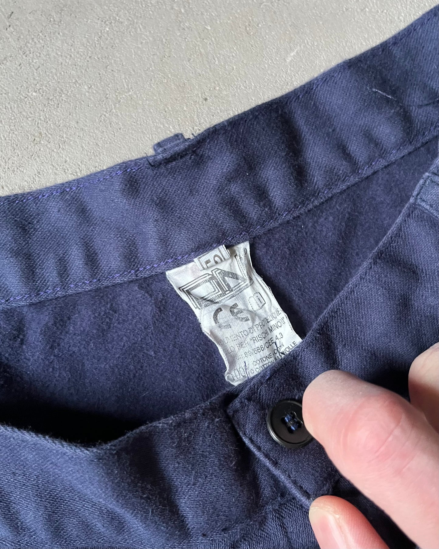 1990s - Navy Euro Pleated Work Pants - 34x31