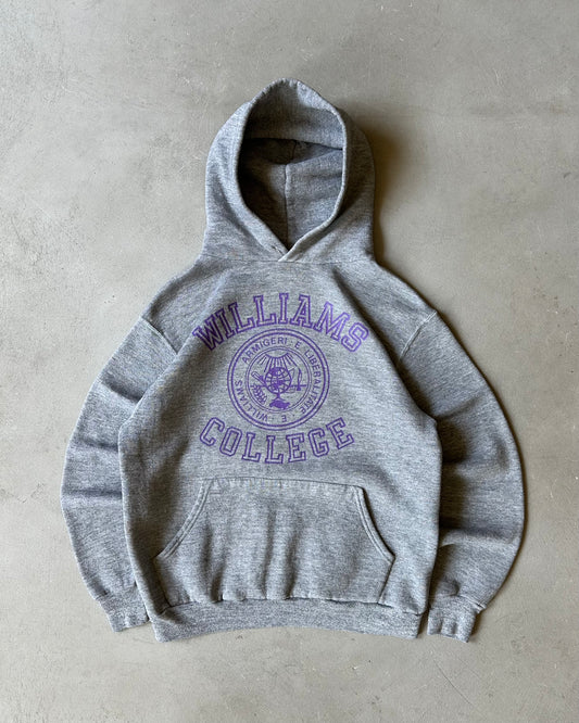 1980s - Grey Williams College Russell Hoodie - S