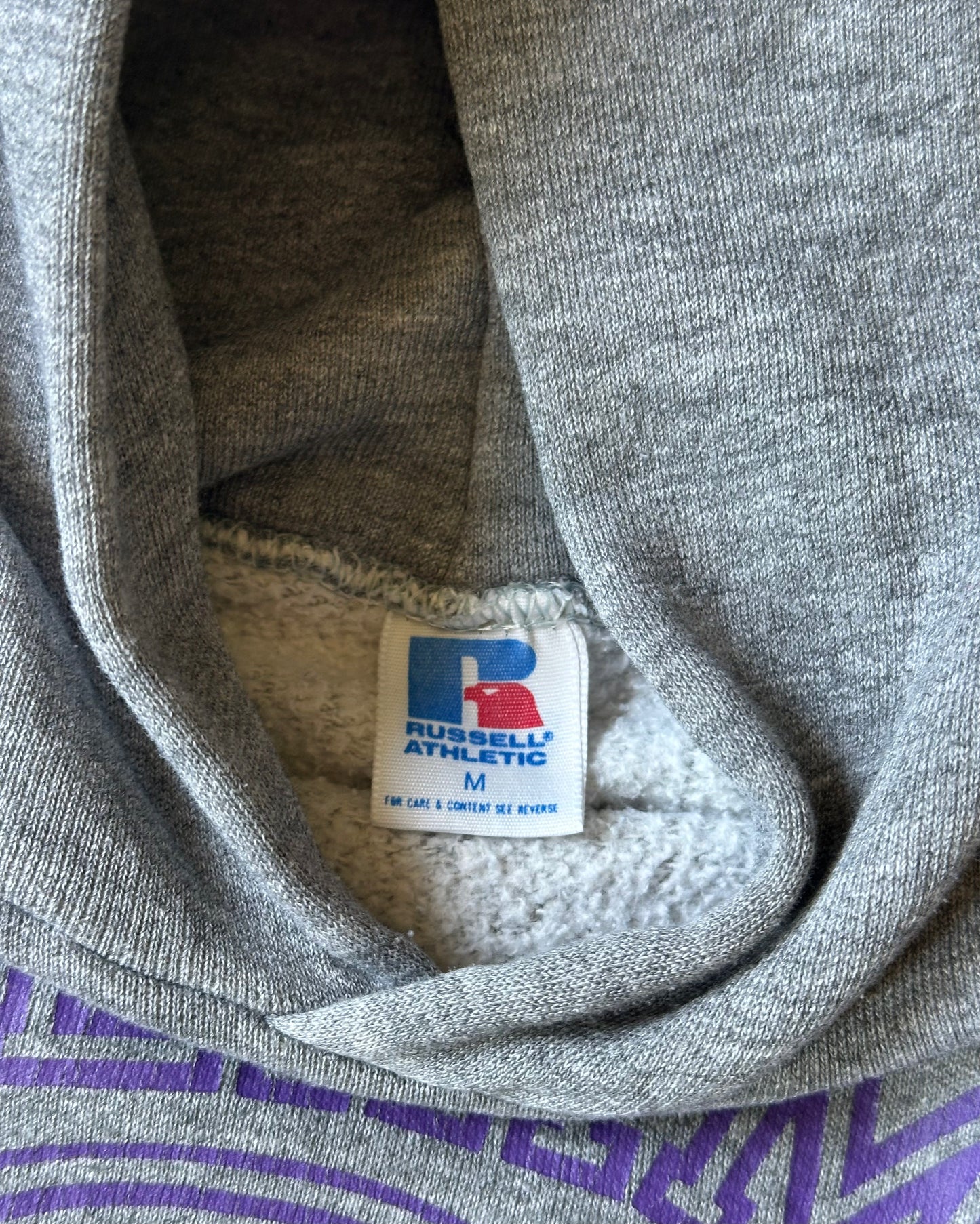 1980s - Grey Williams College Russell Hoodie - S
