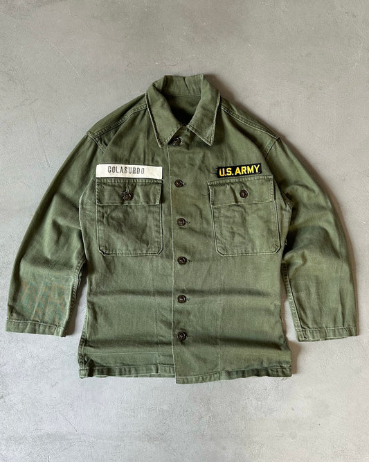 1970s - Green OG-107 Military Button Up - S