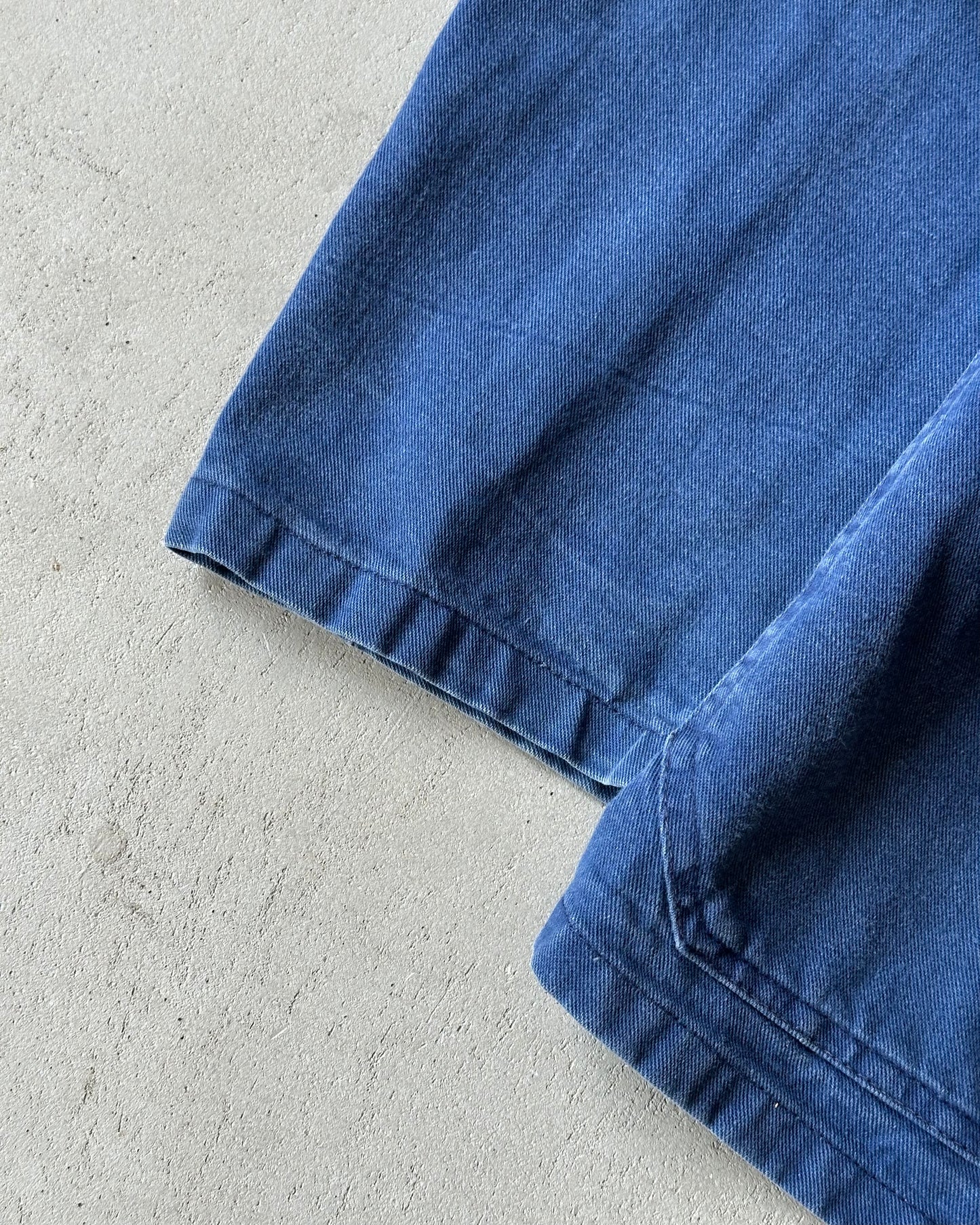 1980s - Distressed Blue "Heart" Double Breasted Euro Chore - XXL