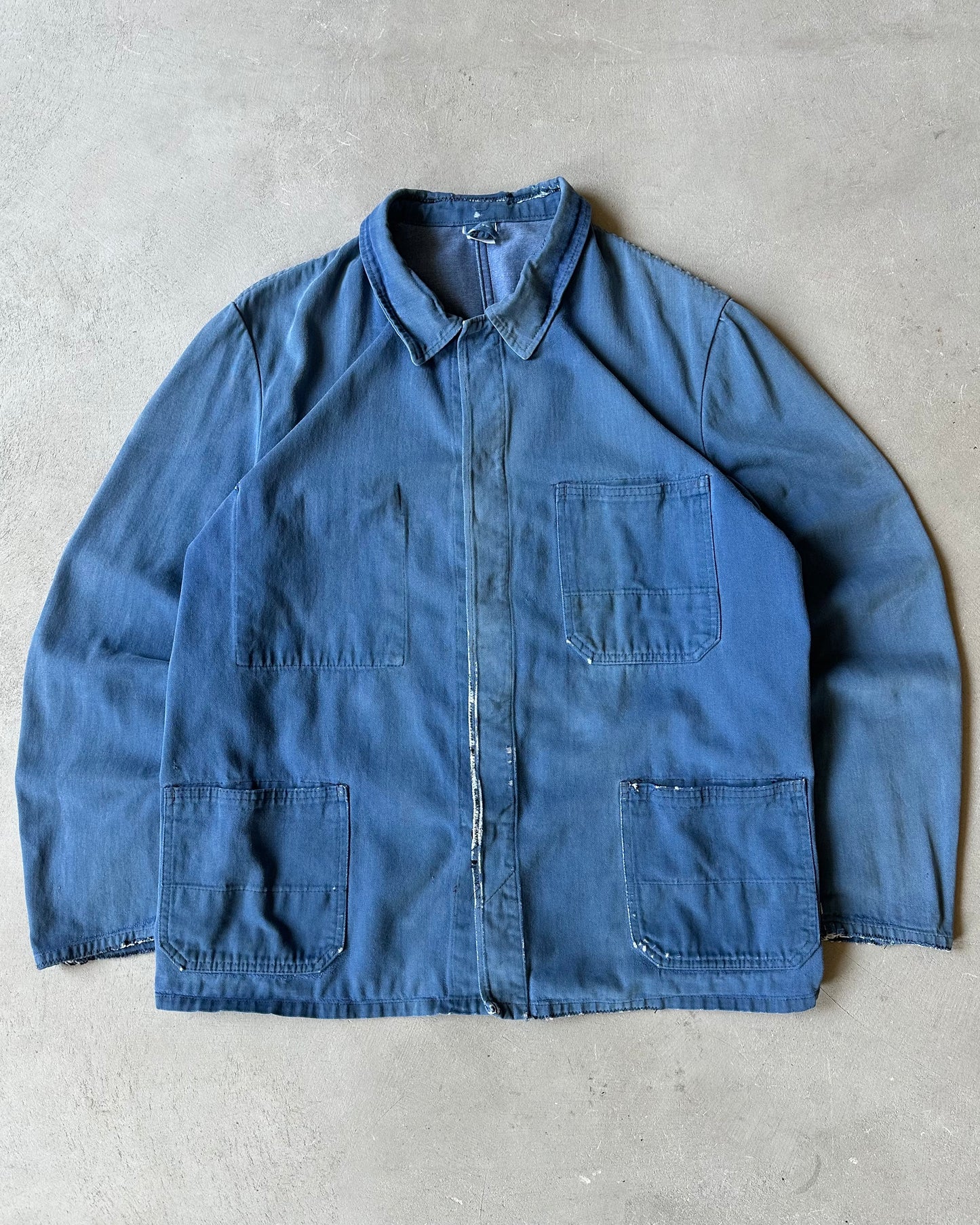 1980s - Distressed Blue Euro Chore - L/XL