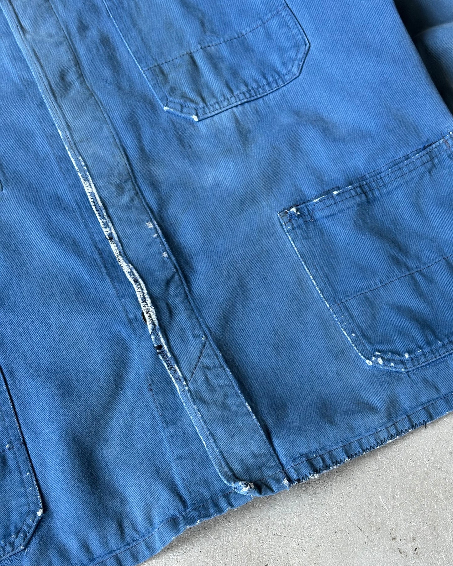 1980s - Distressed Blue Euro Chore - L/XL