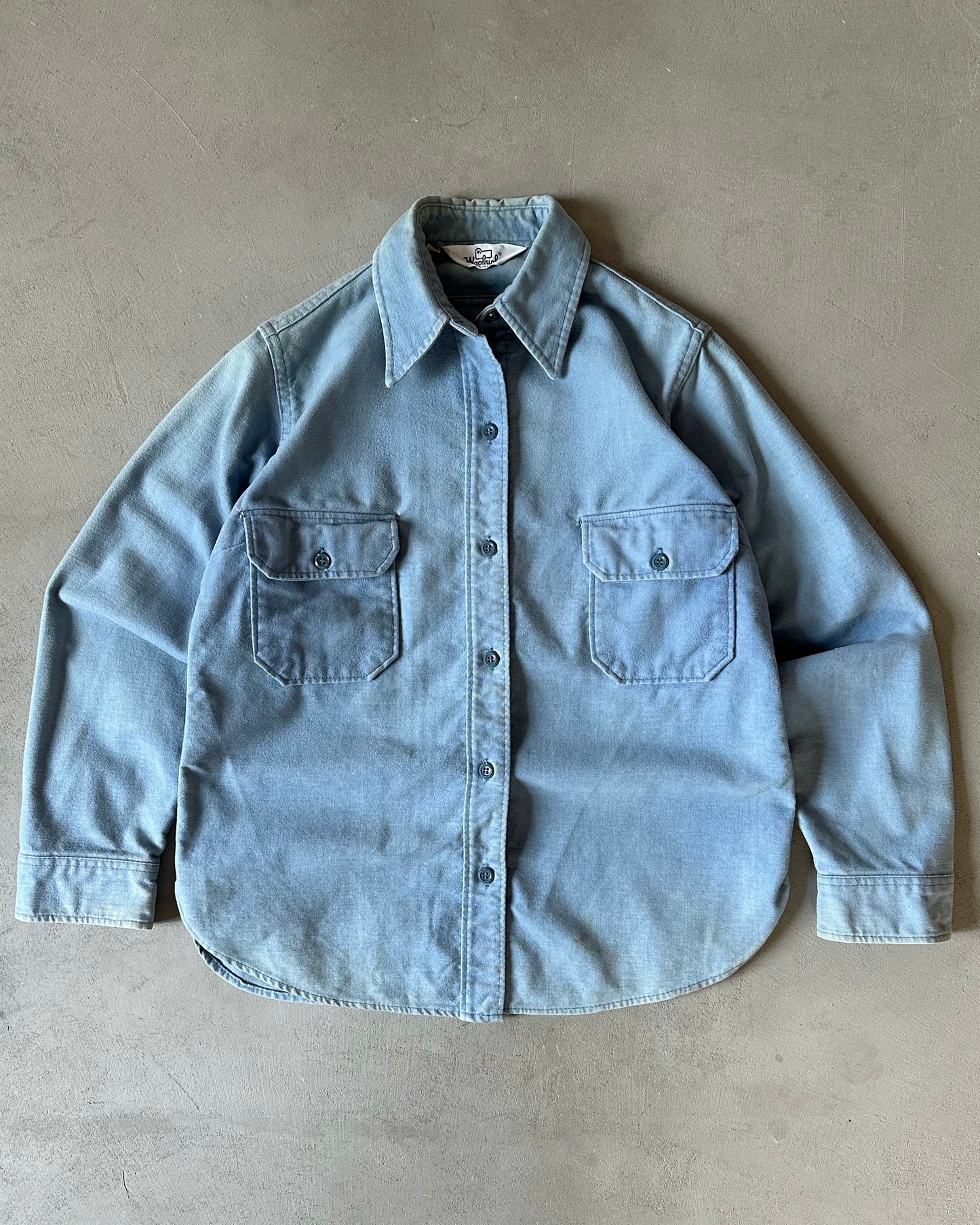 1980s - Faded Blue Woolrich Button Up - (W)M