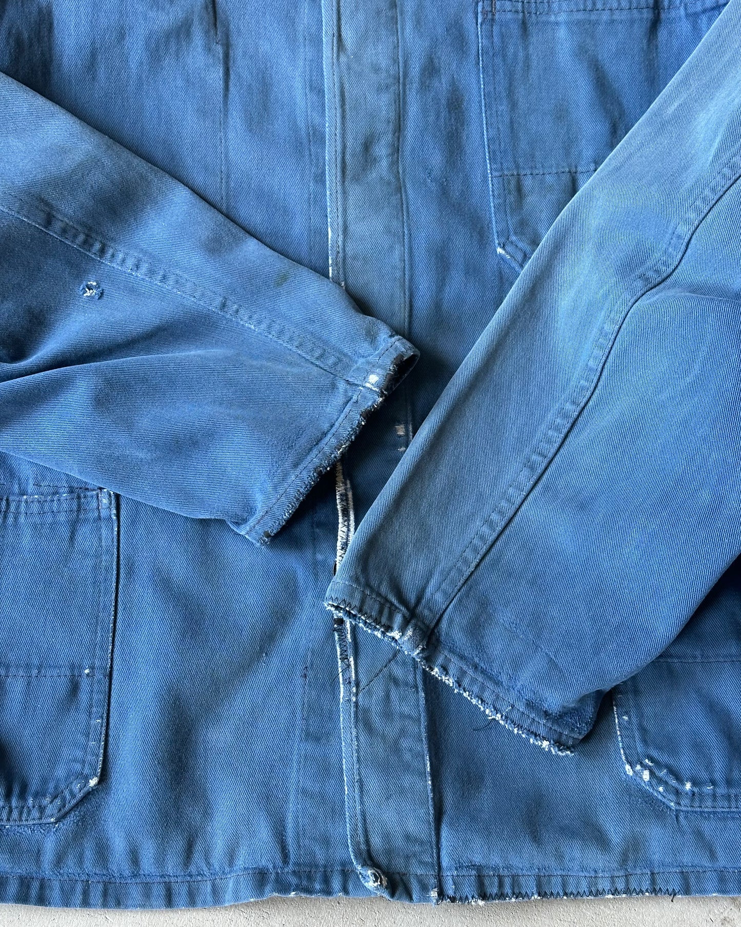 1980s - Distressed Blue Euro Chore - L/XL