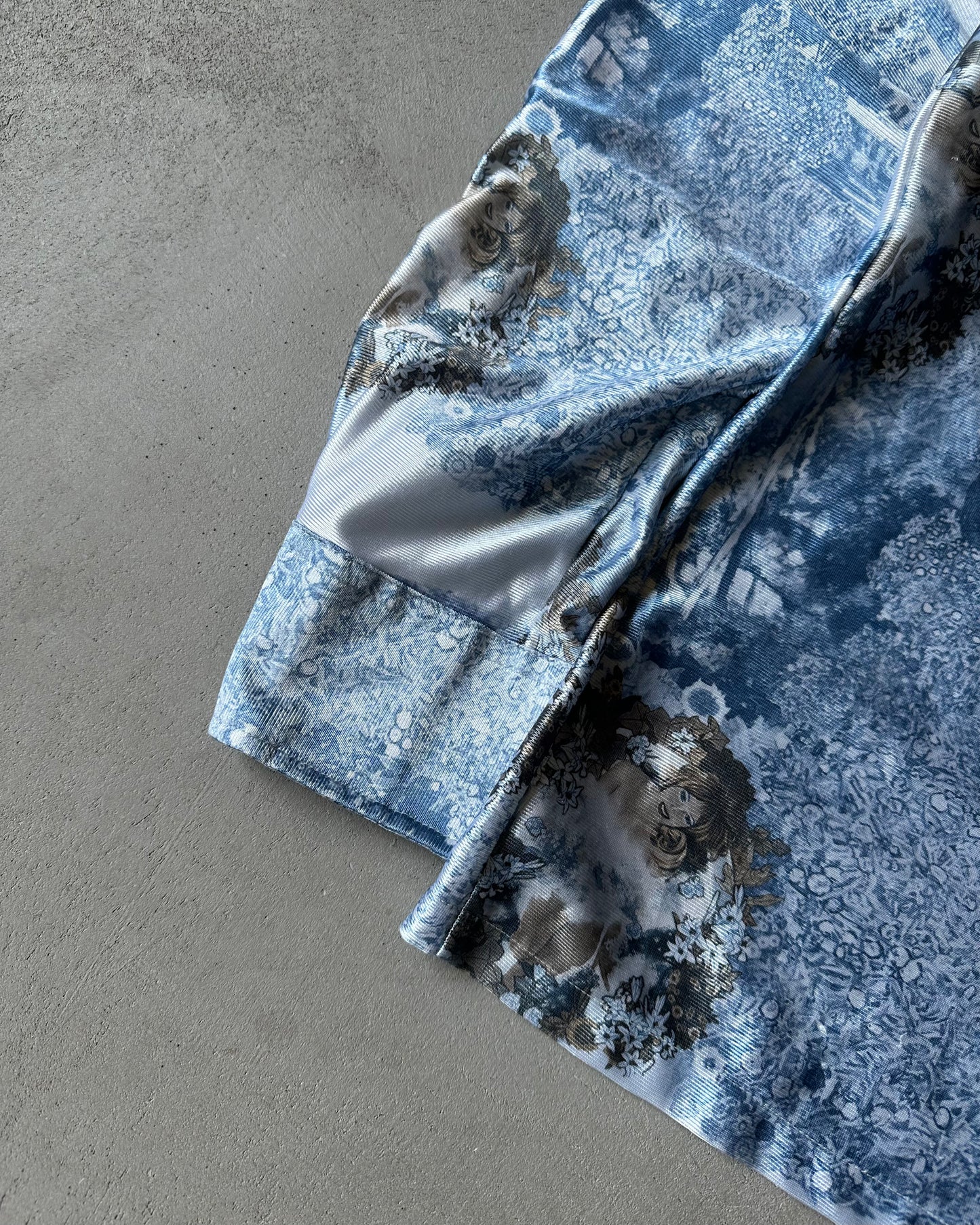 1970s - Blue Dreamy Disco Shirt - L