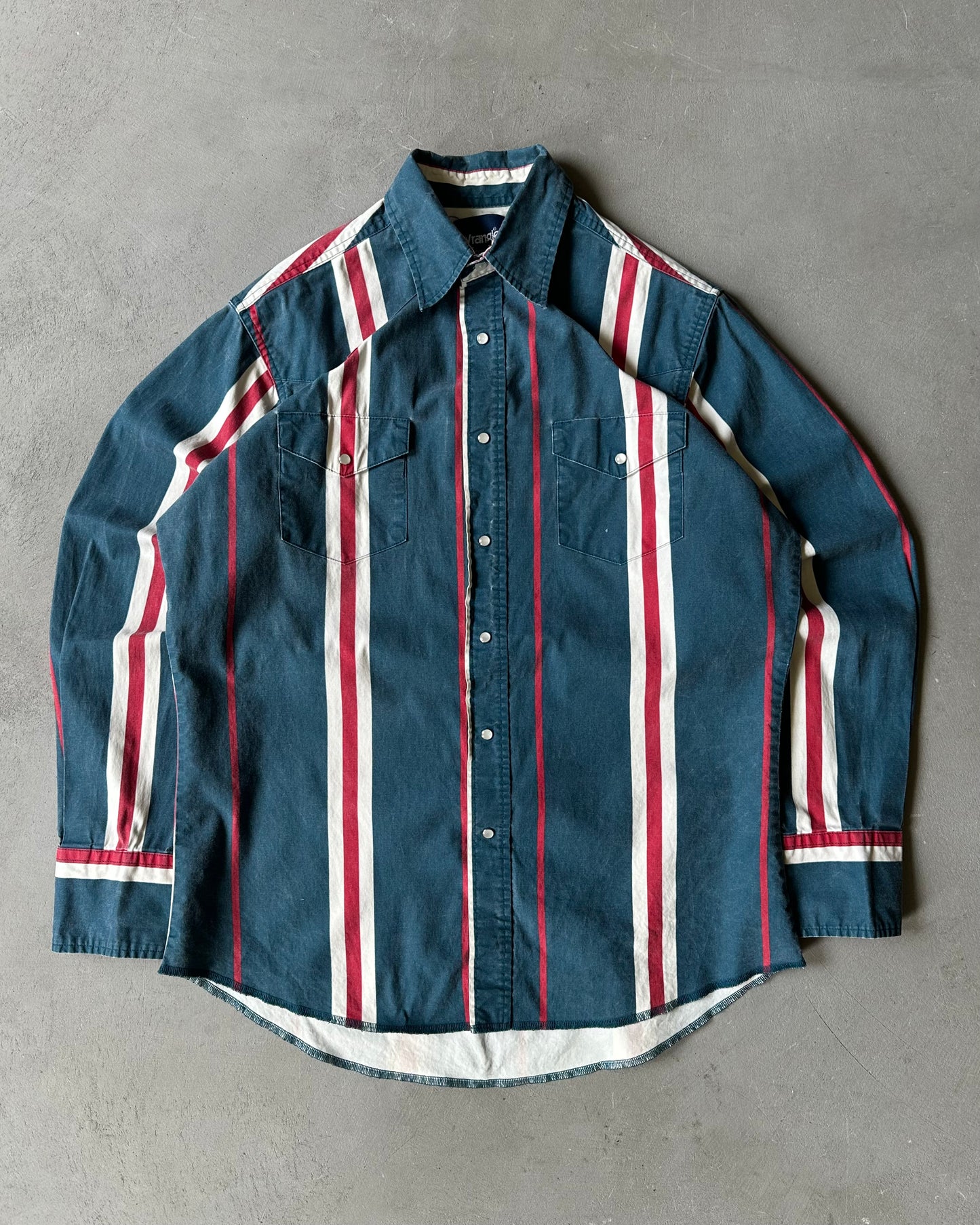 2000s - Green/Red Wrangler Brushpopper Shirt - L