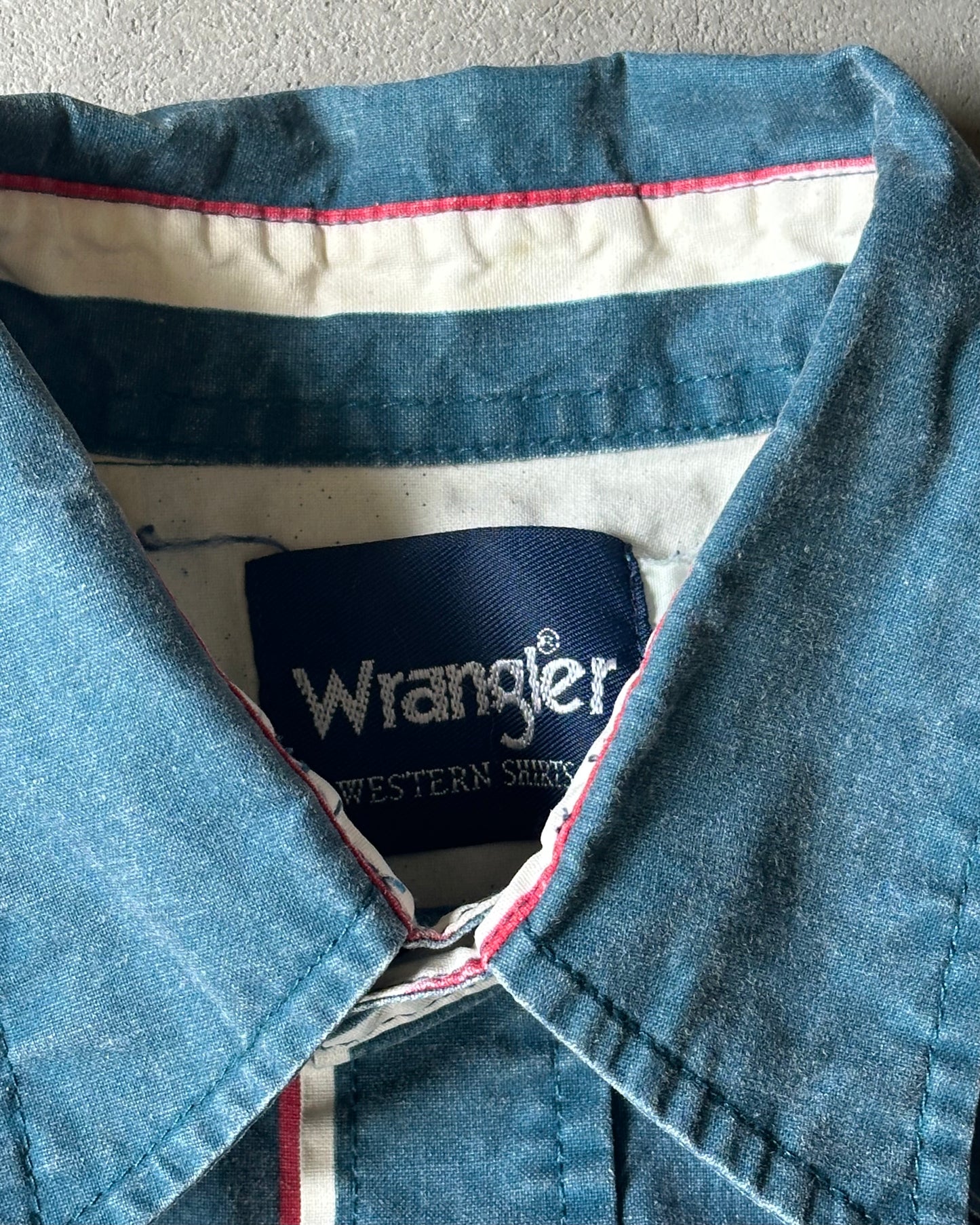 2000s - Green/Red Wrangler Brushpopper Shirt - L