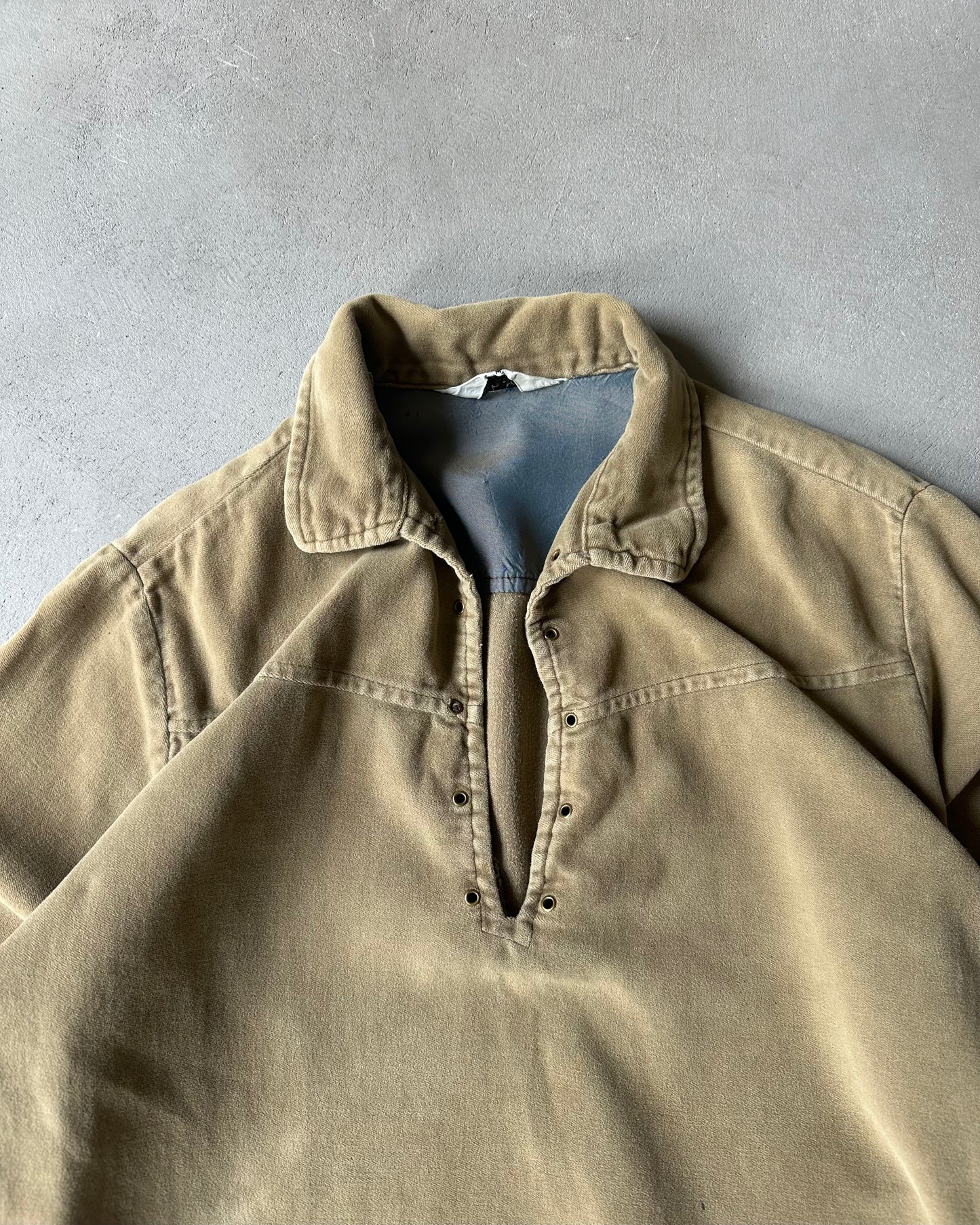 1970s - Light Brown Bow' N Arrow Overshirt - S/M