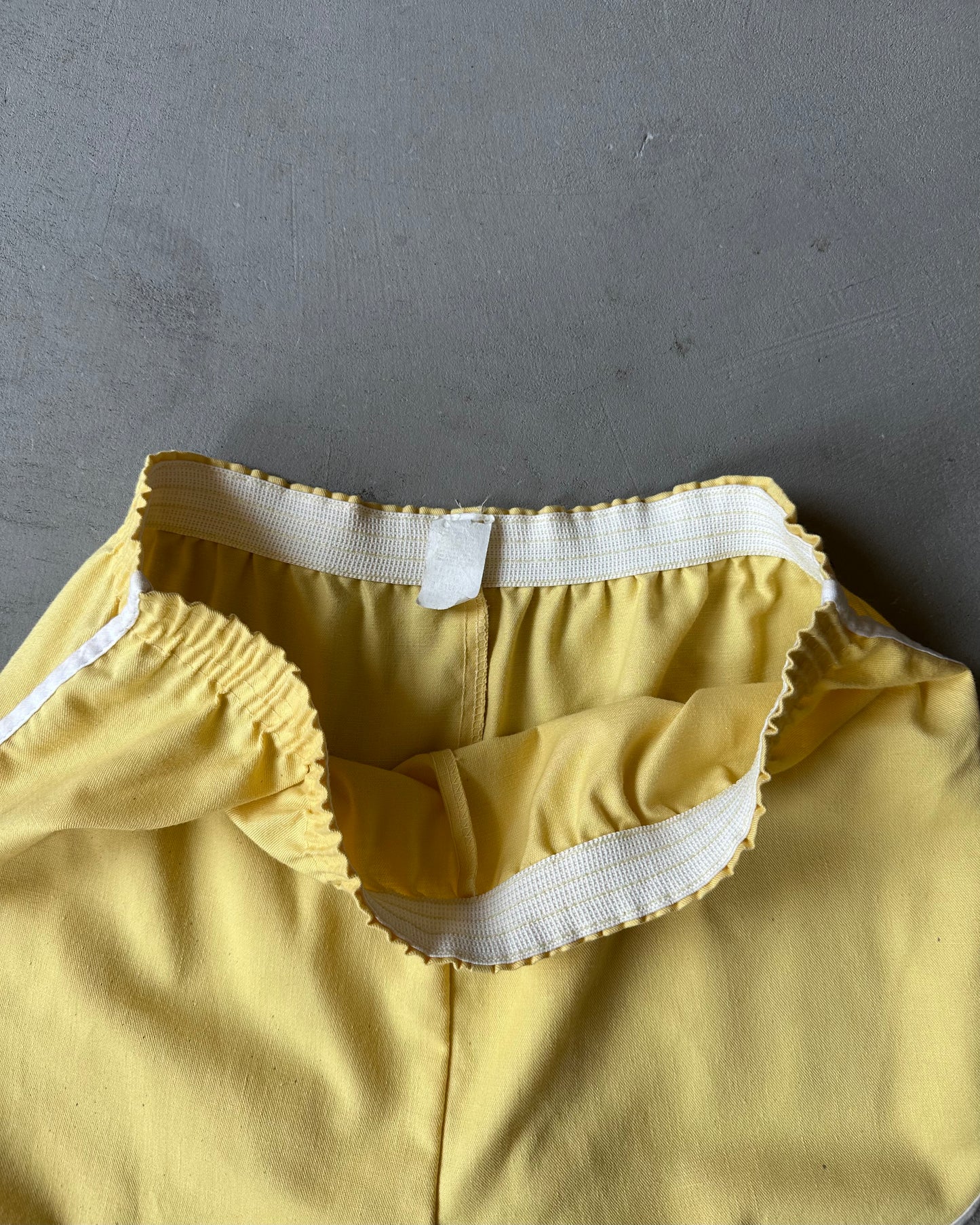 1970s - Yellow/White Track Short - M