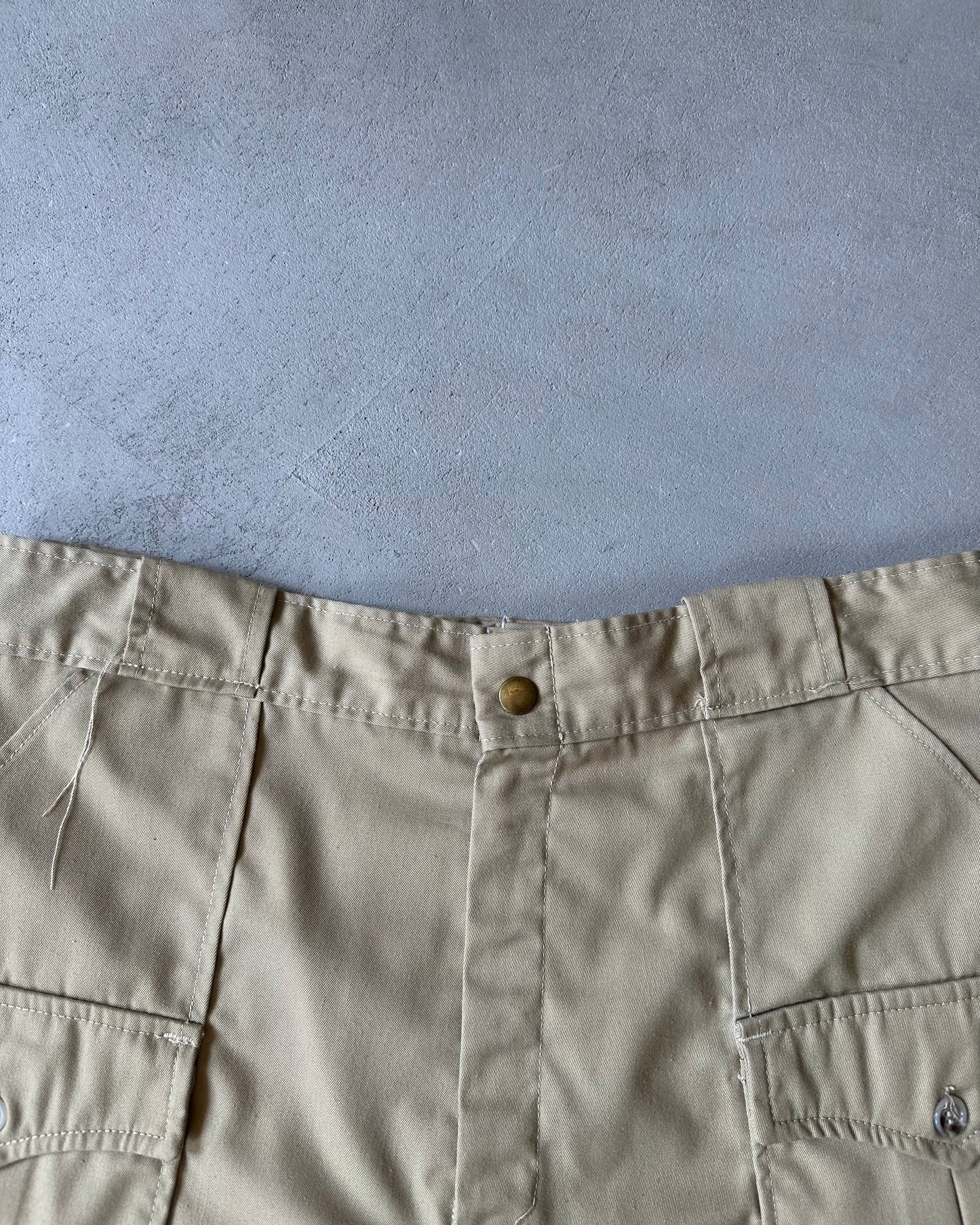 1970s - Beige Sunbuster Bush Shorts - 32