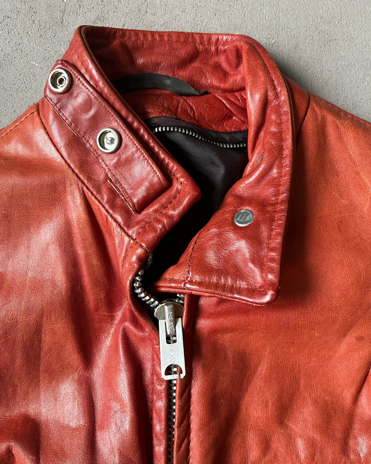 1970s - Burnt Orange Schott Women's Leather Jacket - (W)XS