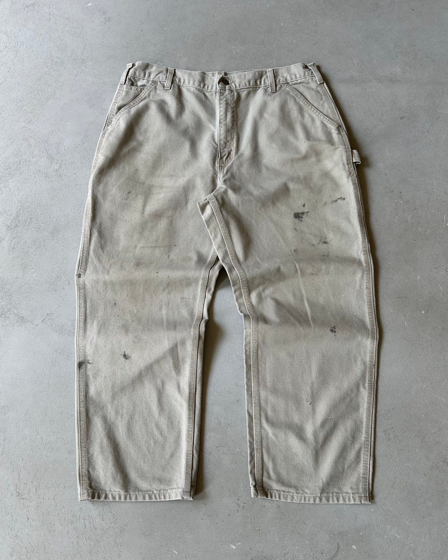 2000s - Beige Carhartt Work Pants - 36x29