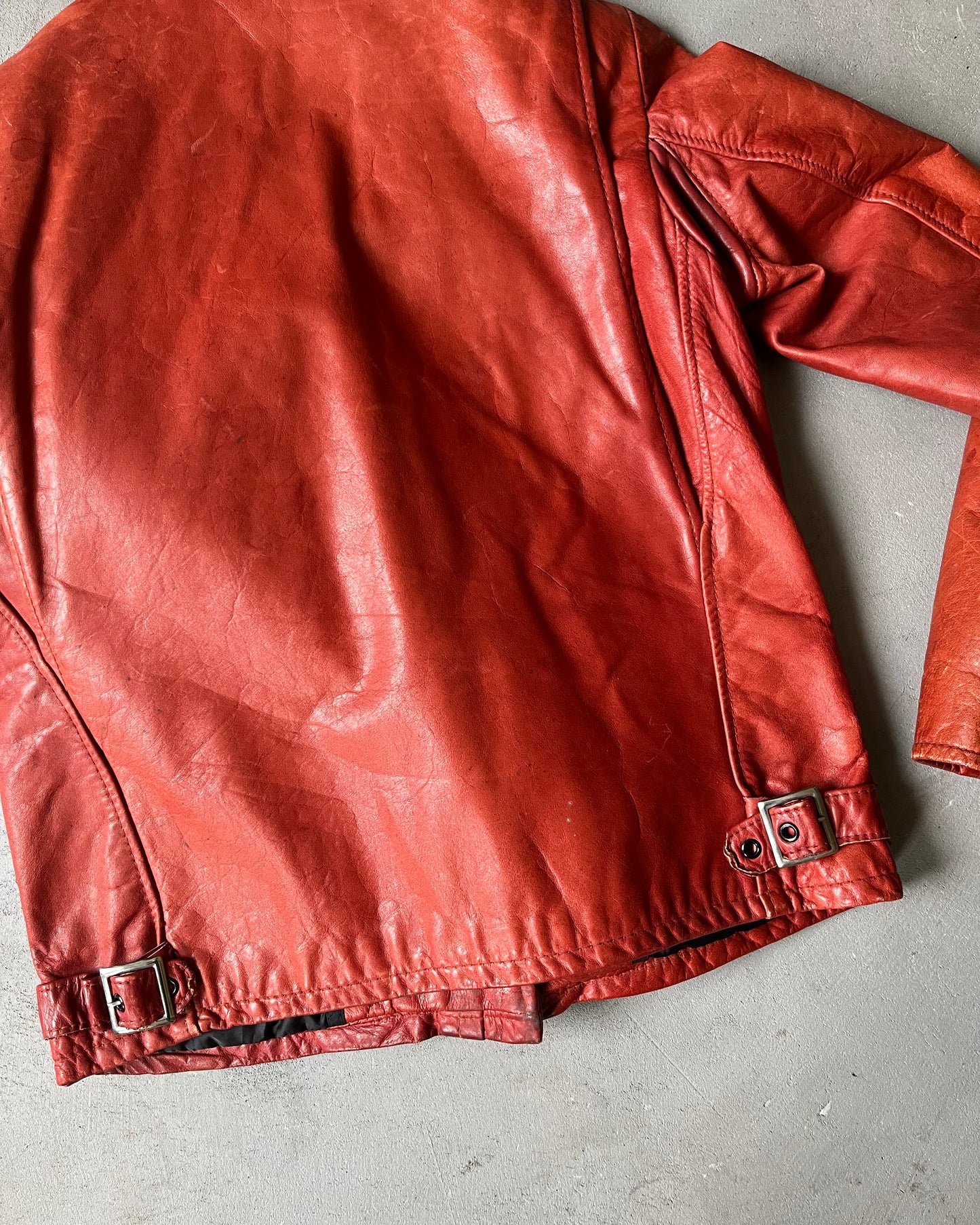1970s - Burnt Orange Schott Women's Leather Jacket - (W)XS