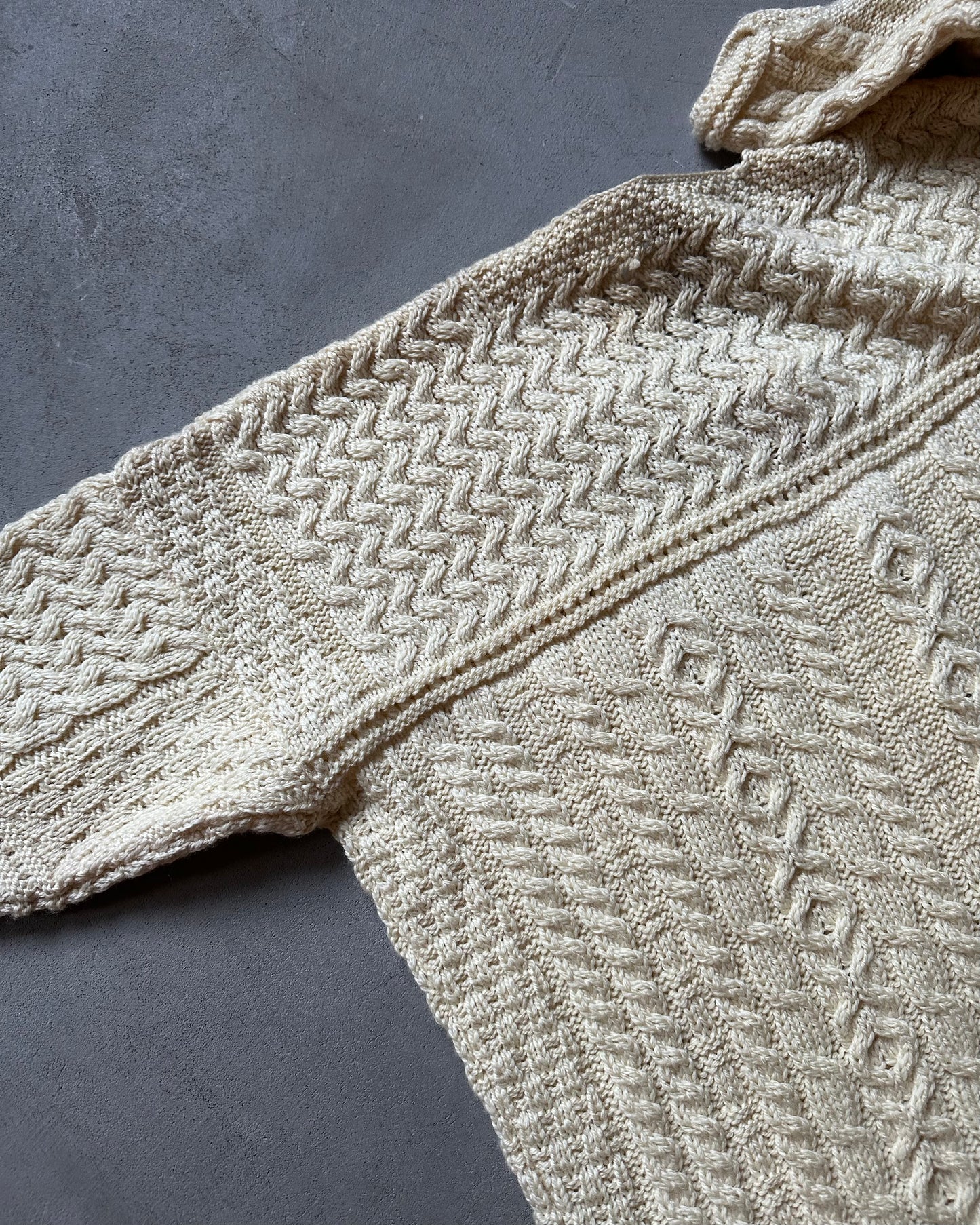 1990s - Cream Irish Cardigan - (W)L