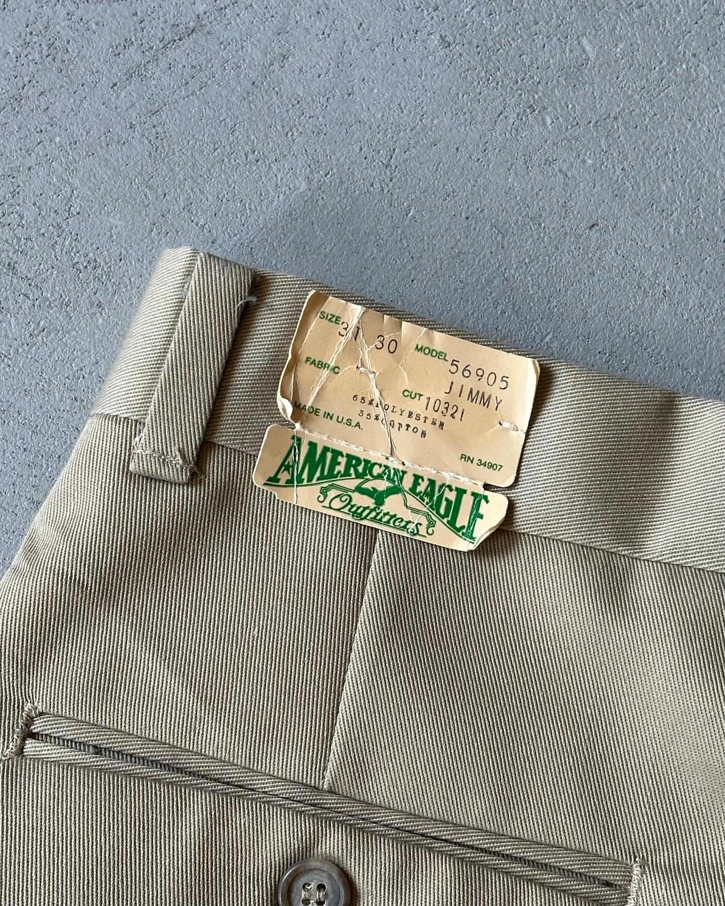 1980s - DSWT Tan American Eagle Chinos - 29x30