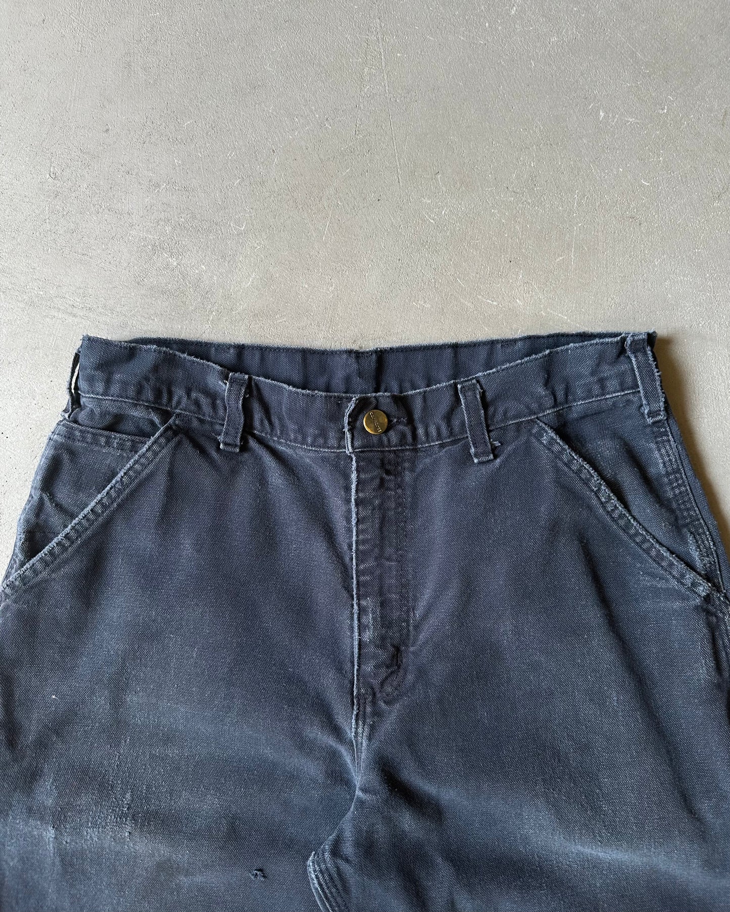 2000s - Distressed Nayy Carhartt Work Pants - 31x29