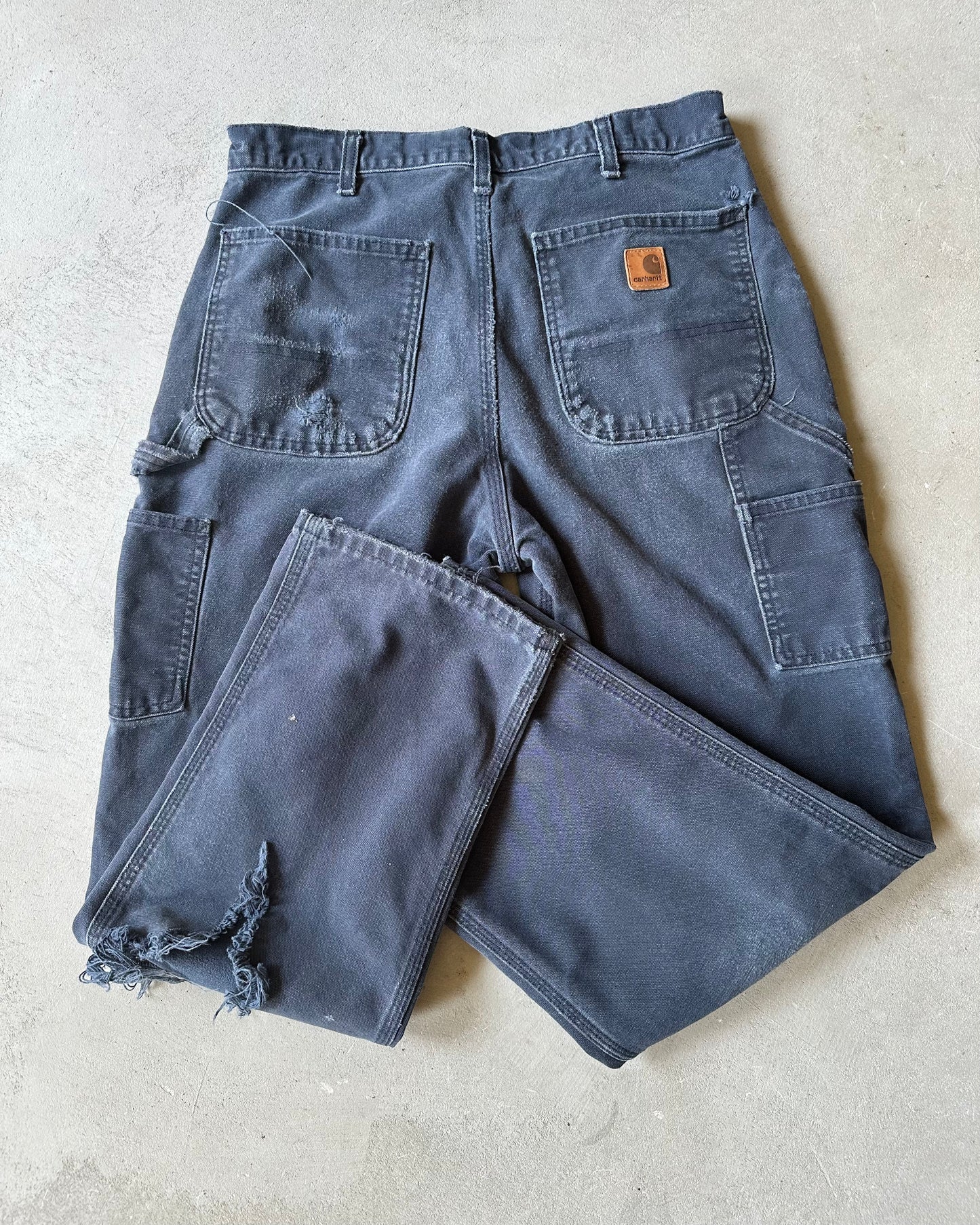 2000s - Distressed Nayy Carhartt Work Pants - 31x29