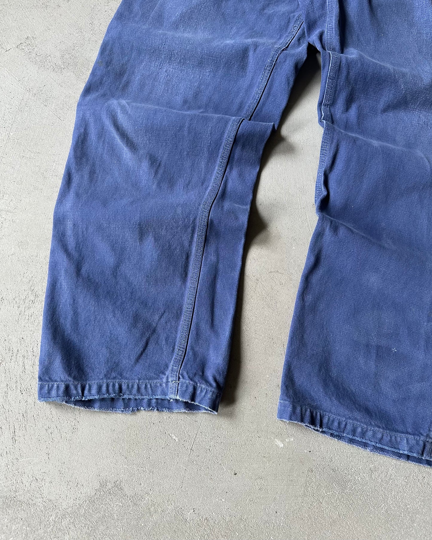 1960s - Distressed Blue Euro Work Pants - 30x28
