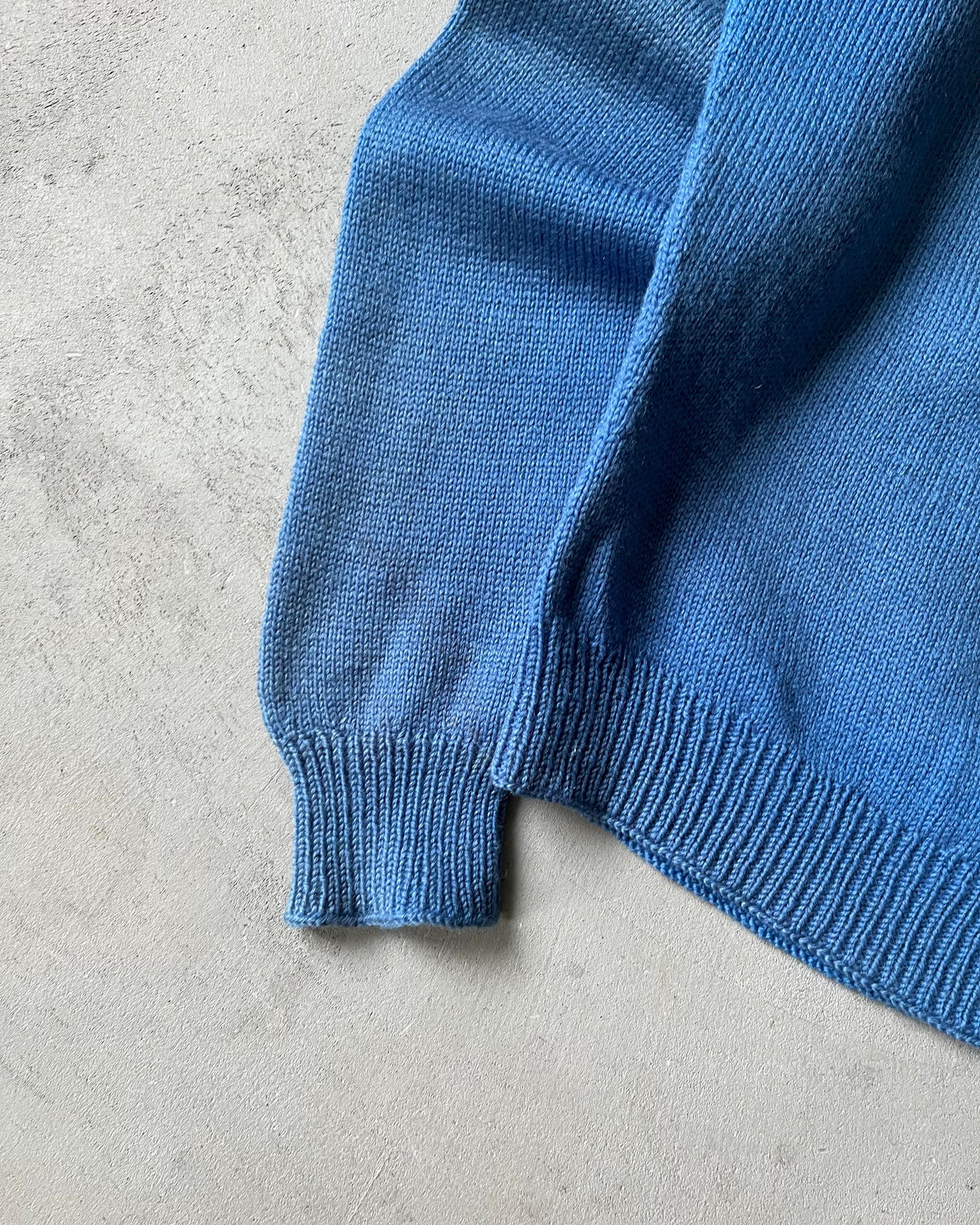 1970s - Faded Blue Nordic Sweater - XS