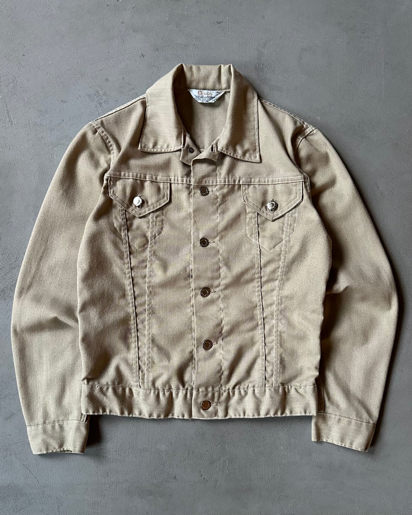 Années 70 - Veste Trucker Légère Beige pour Femme - (F)TP