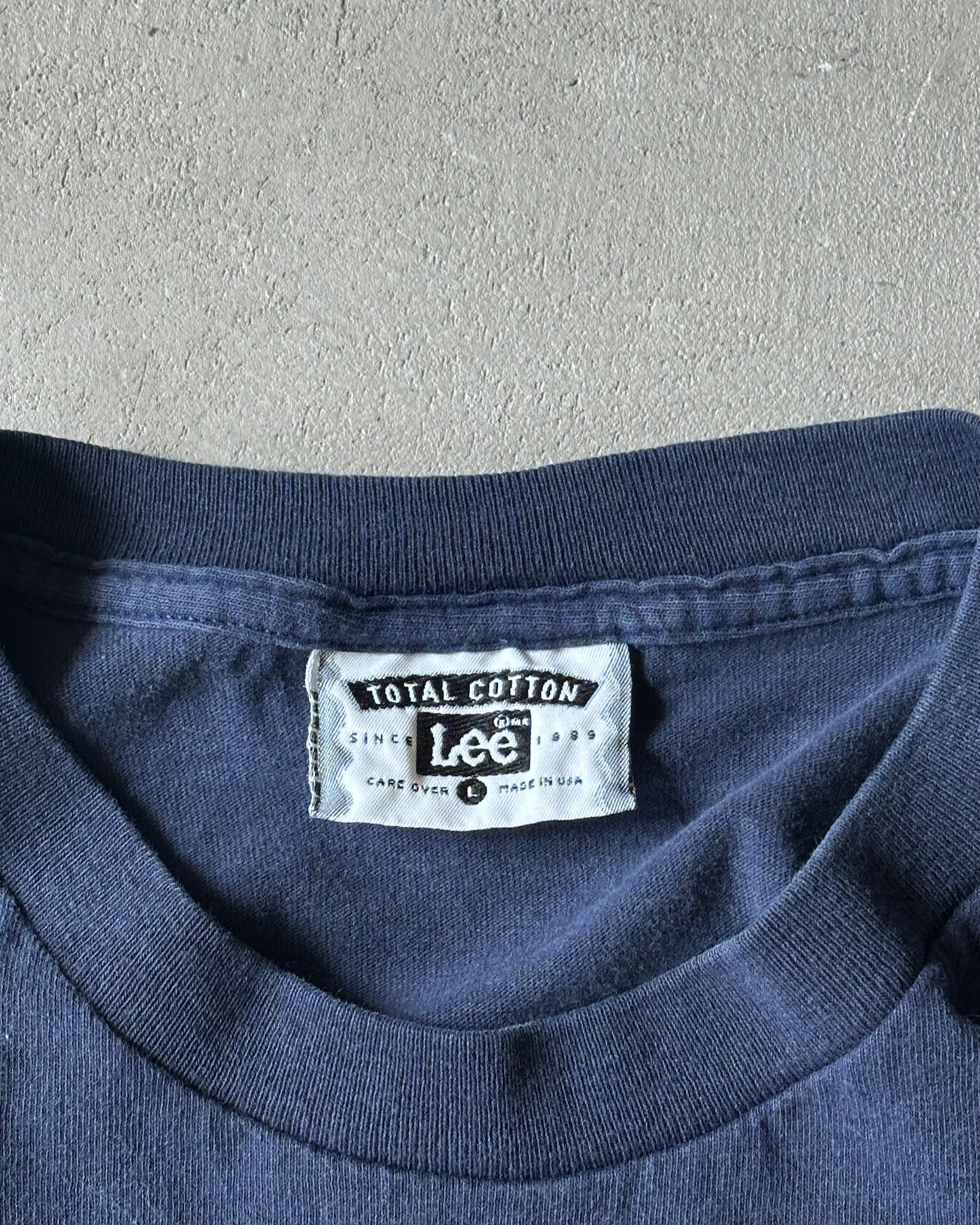 1990s - Navy Late Show T-Shirt - M/L