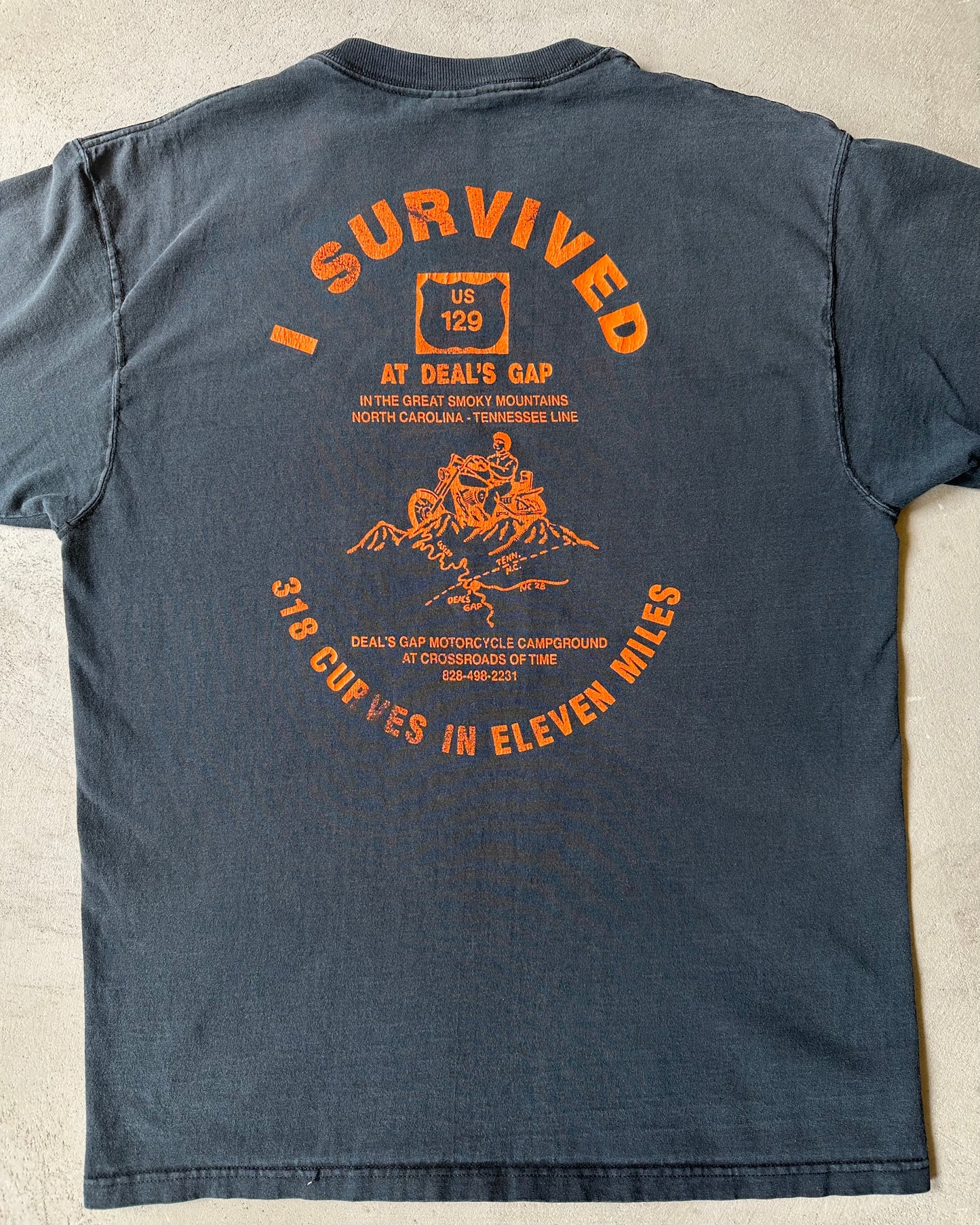 2000s - Faded Black Eleven Miles T-Shirt - M/L