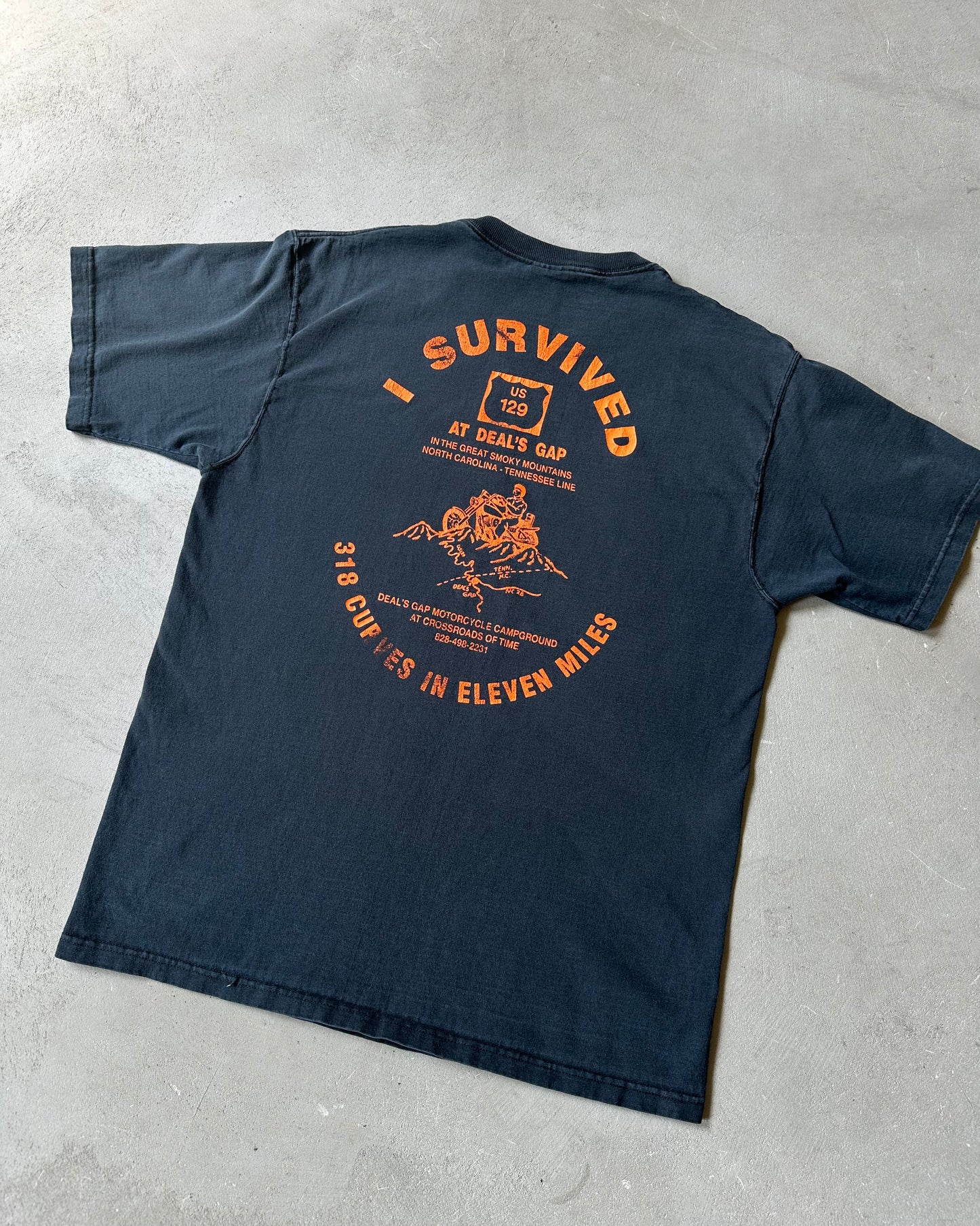 2000s - Faded Black Eleven Miles T-Shirt - M/L