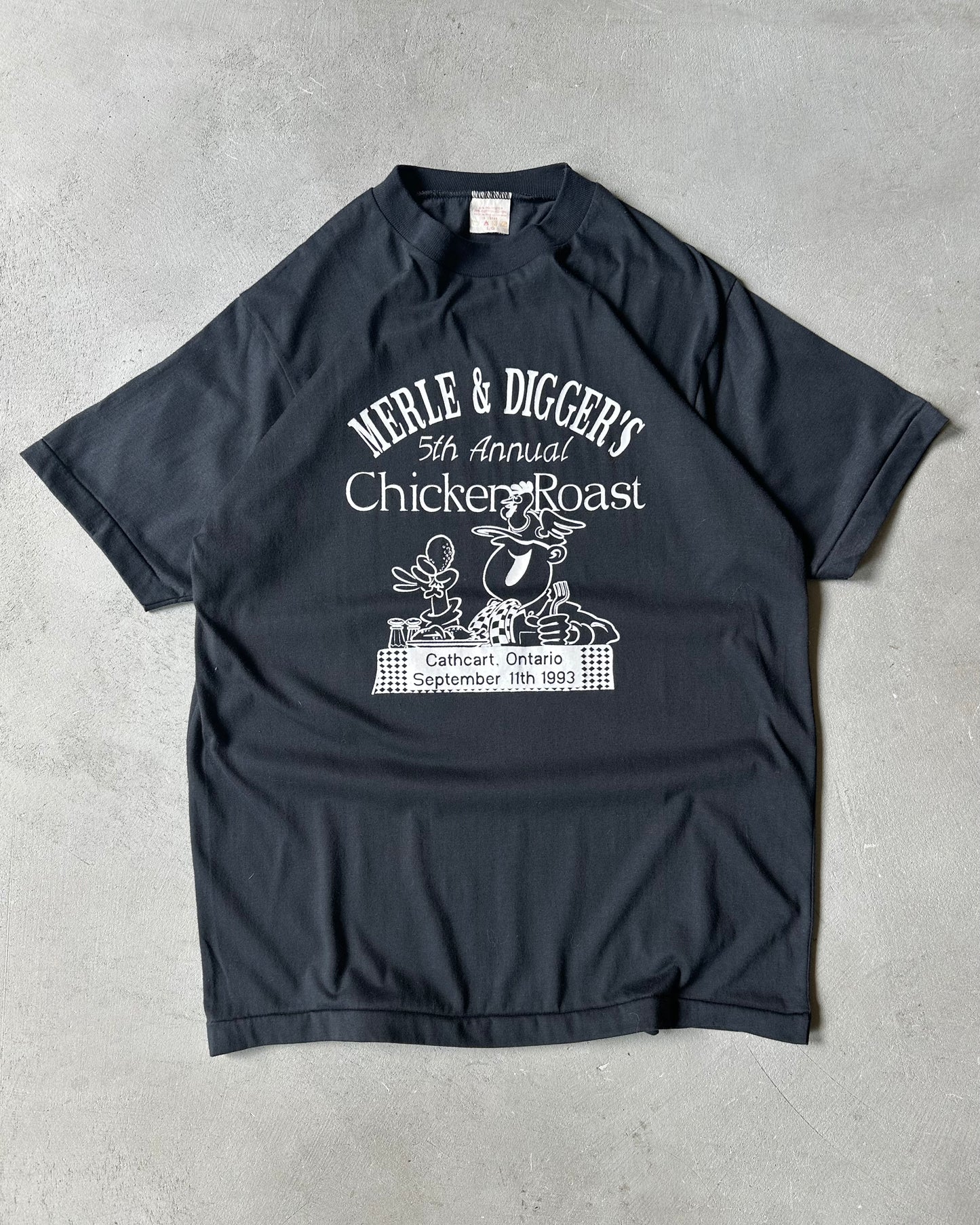 1990s - Black Merle & Digger's T-Shirt - M