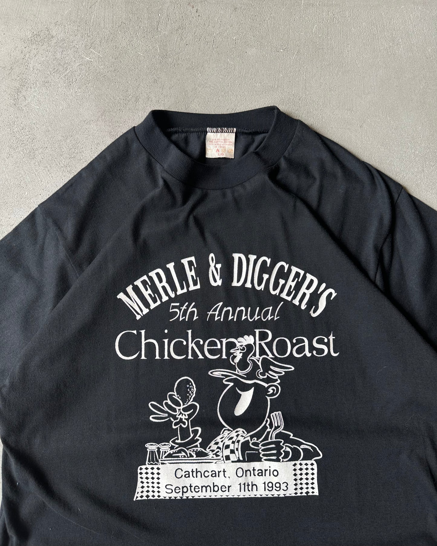1990s - Black Merle & Digger's T-Shirt - M