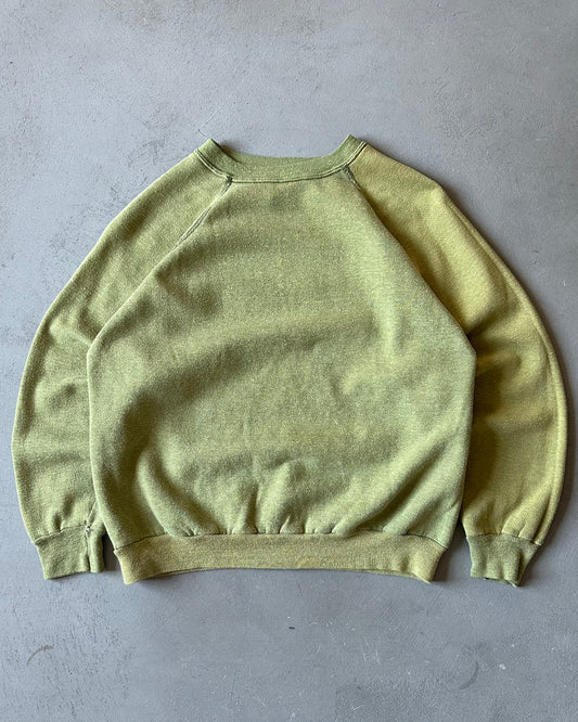 1980s - Distressed Sage Green Crewneck - XS