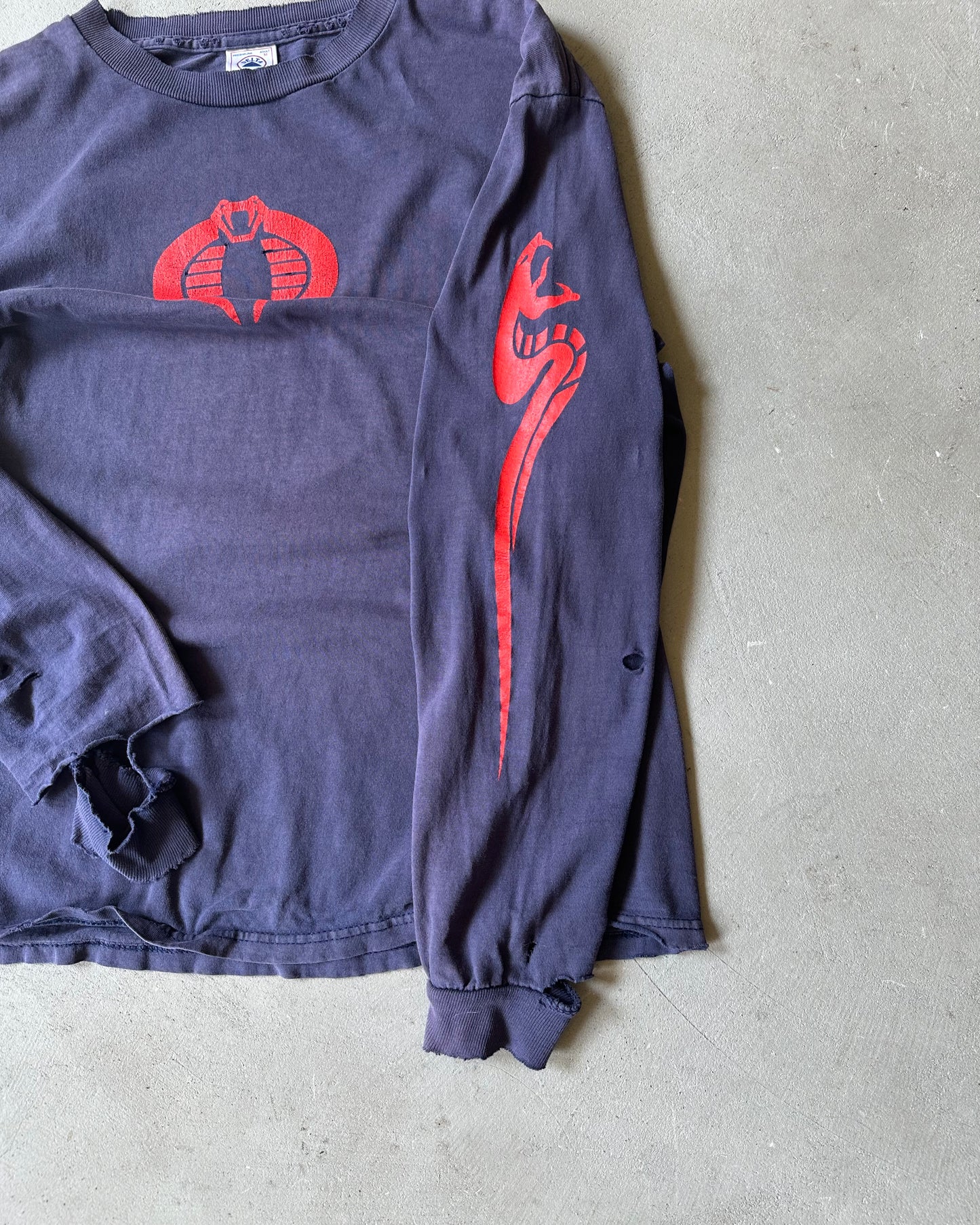 1990s - Distressed Navy Cobra G.I Joe Longsleeve - M