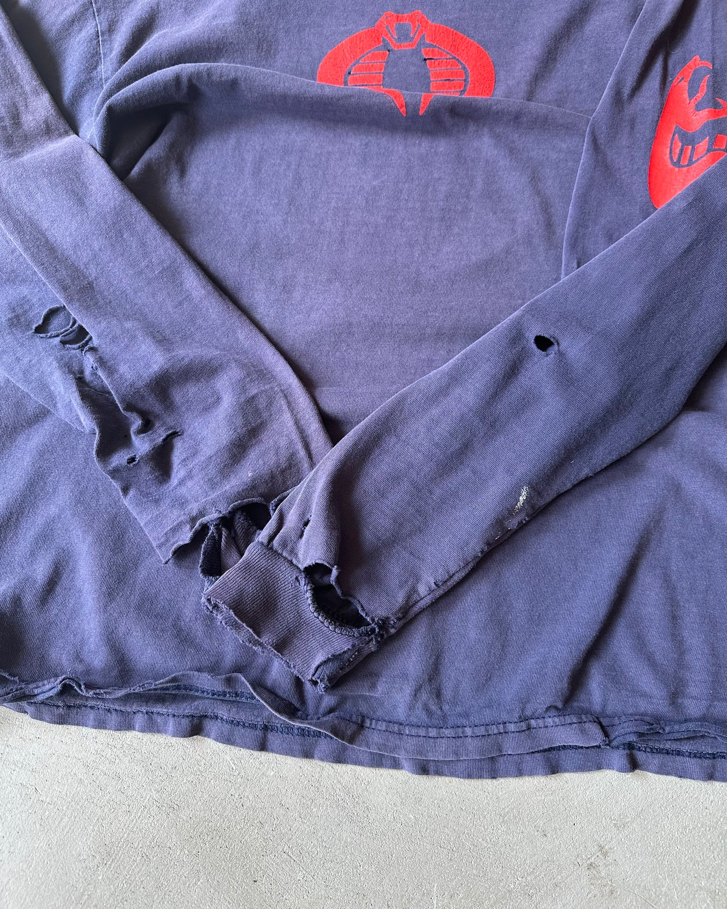 1990s - Distressed Navy Cobra G.I Joe Longsleeve - M
